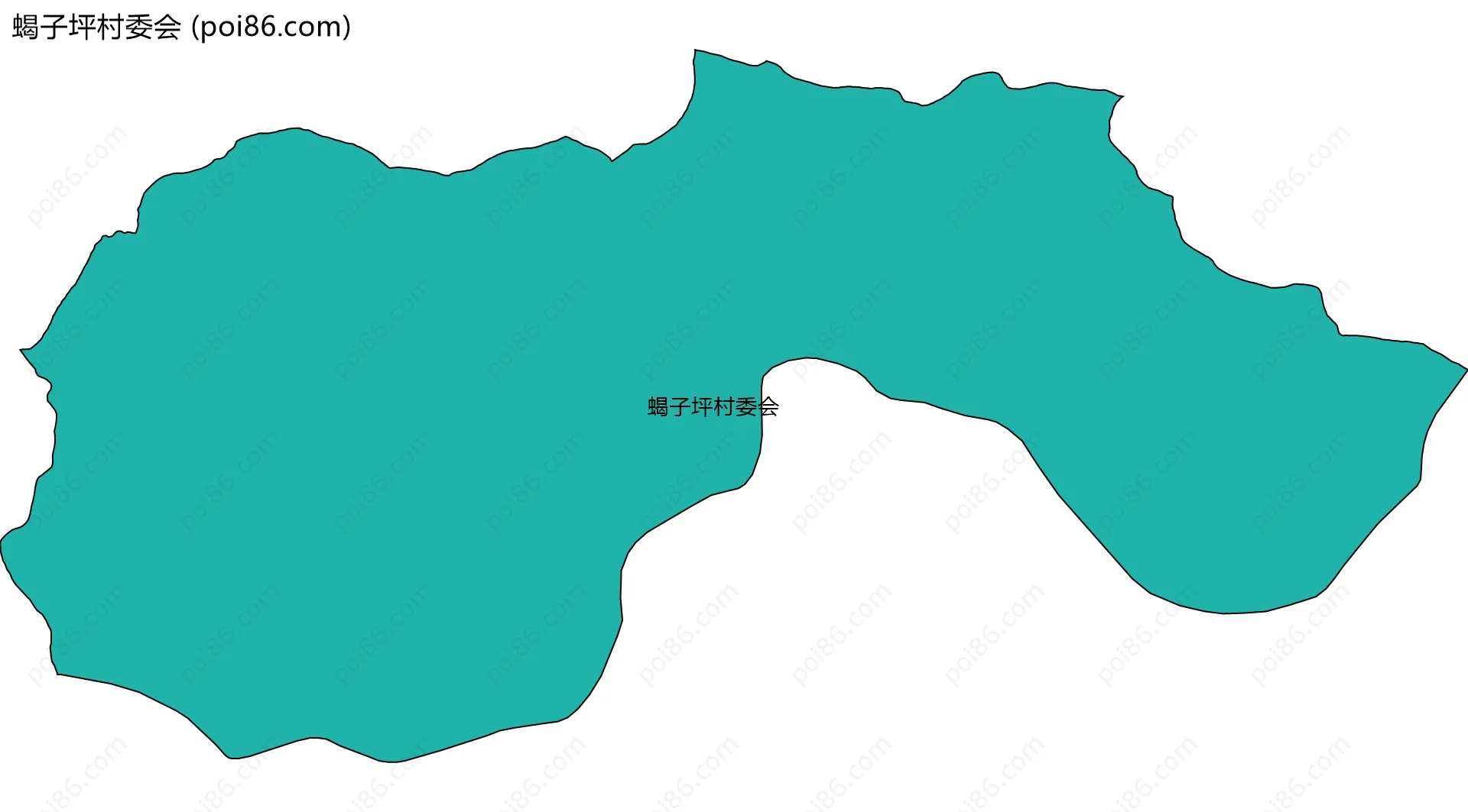 蝎子坪村委会边界地图