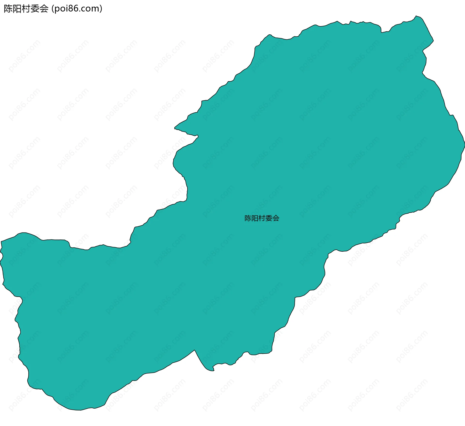 陈阳村委会边界地图