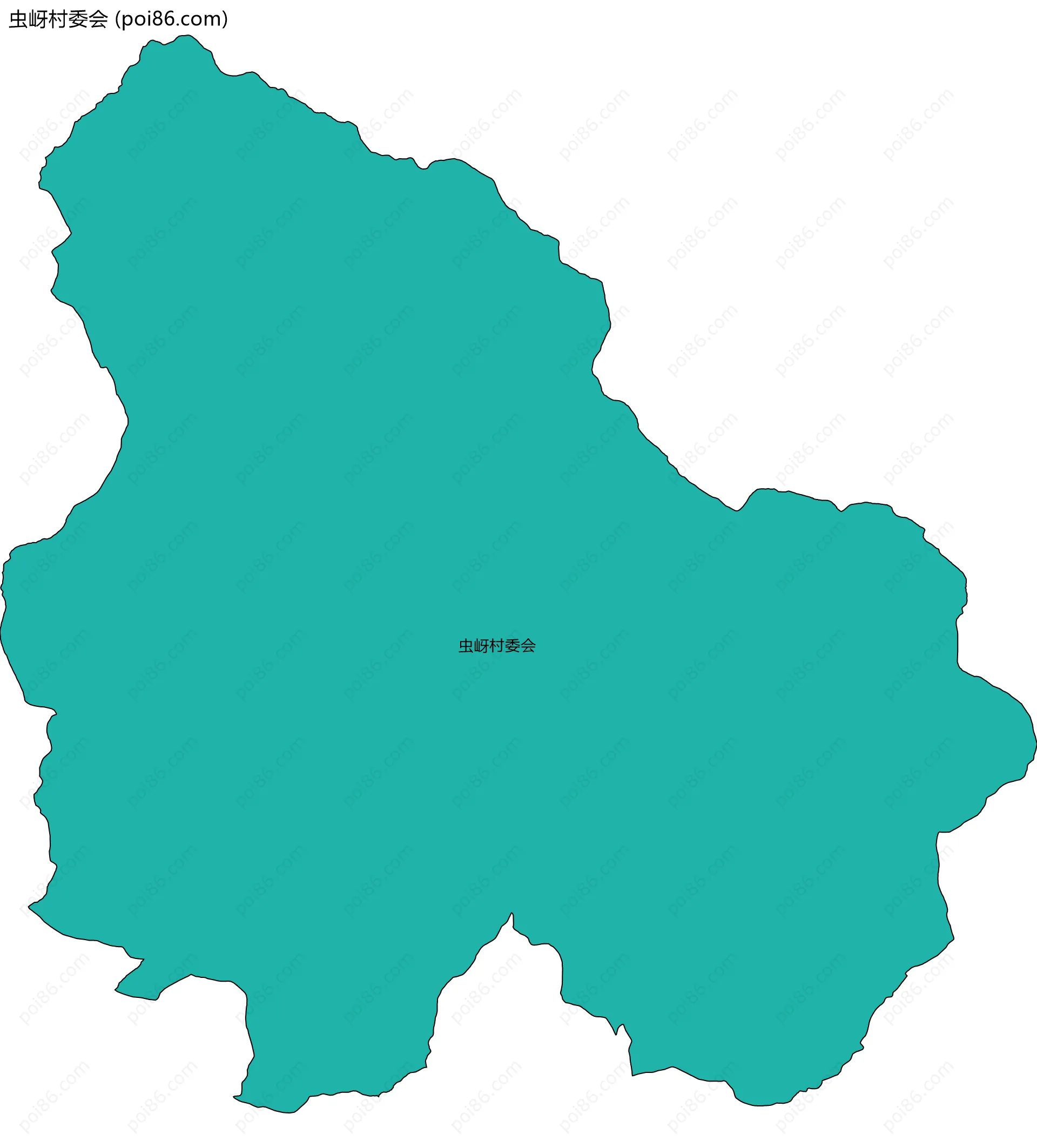 虫岈村委会边界地图