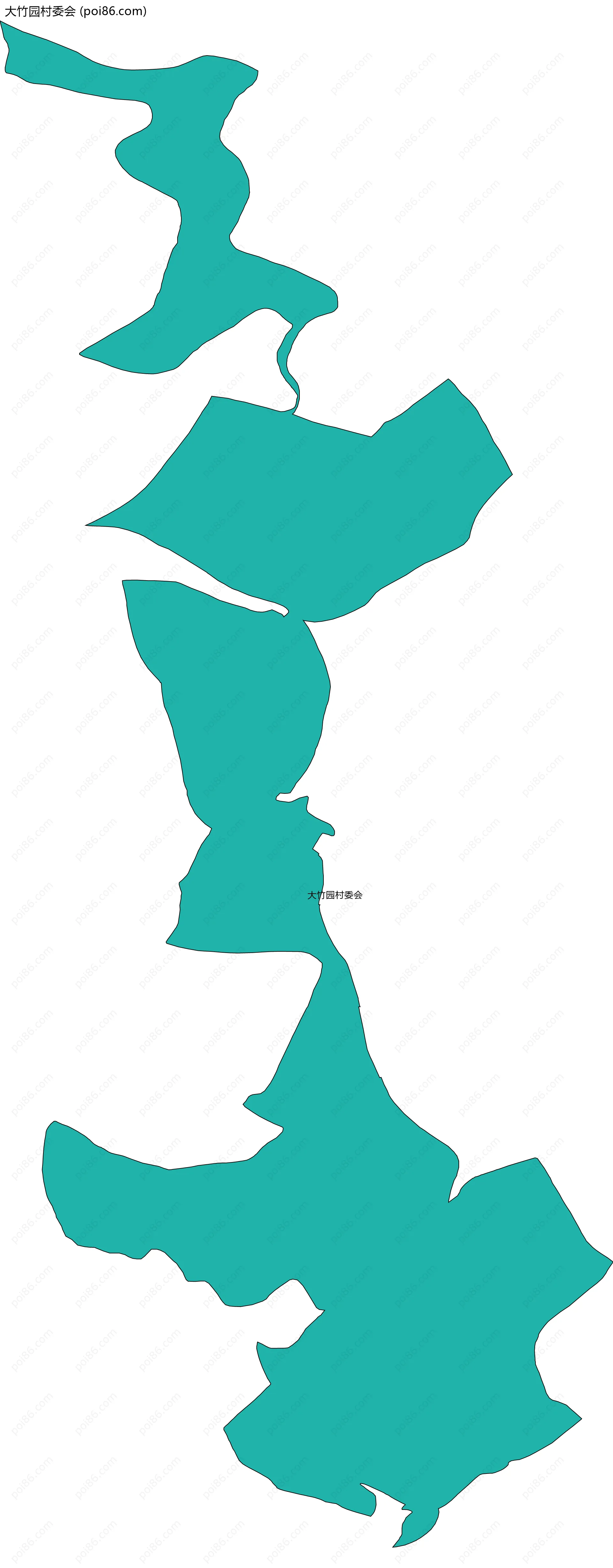 大竹园村委会边界地图