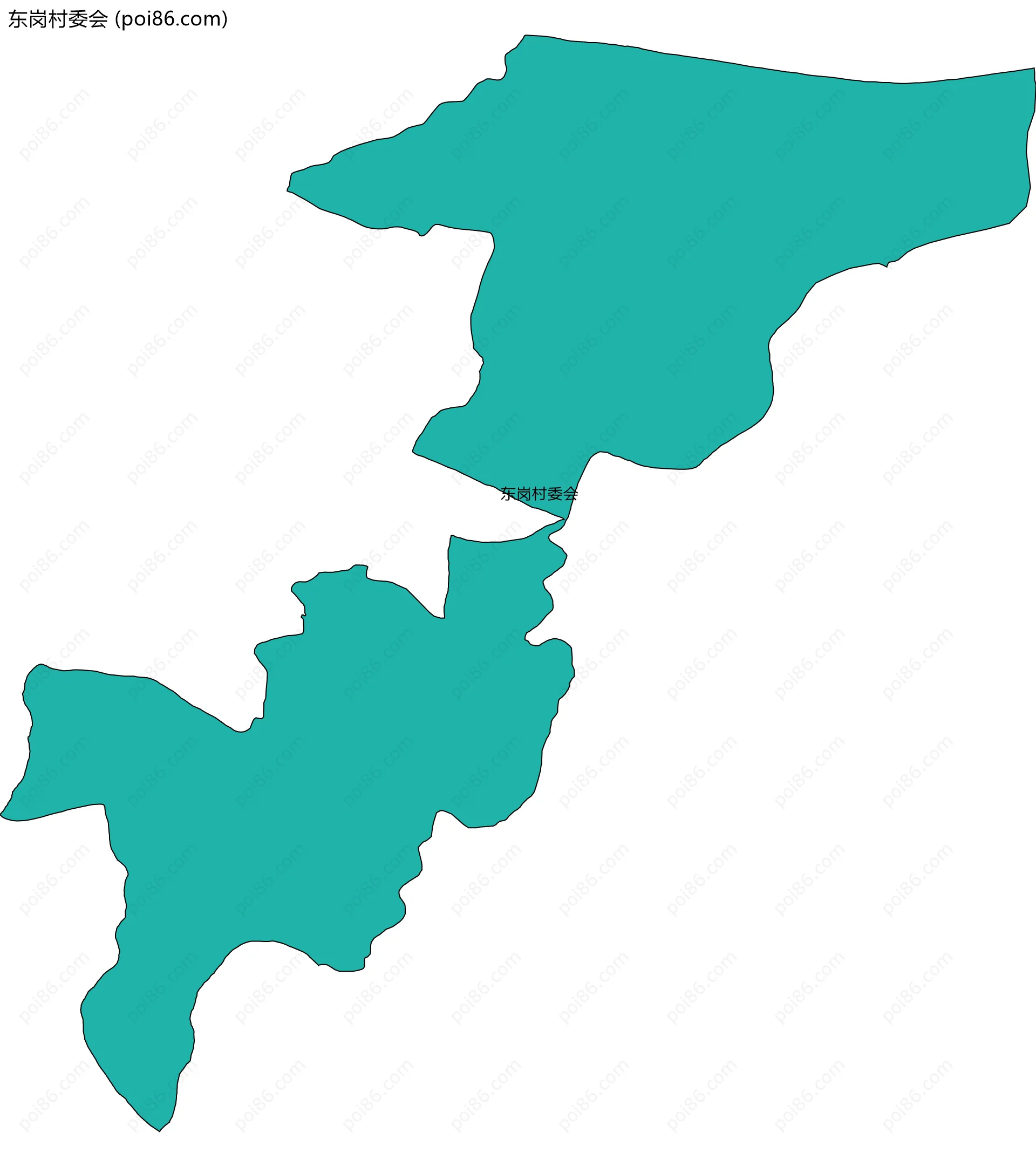 东岗村委会边界地图