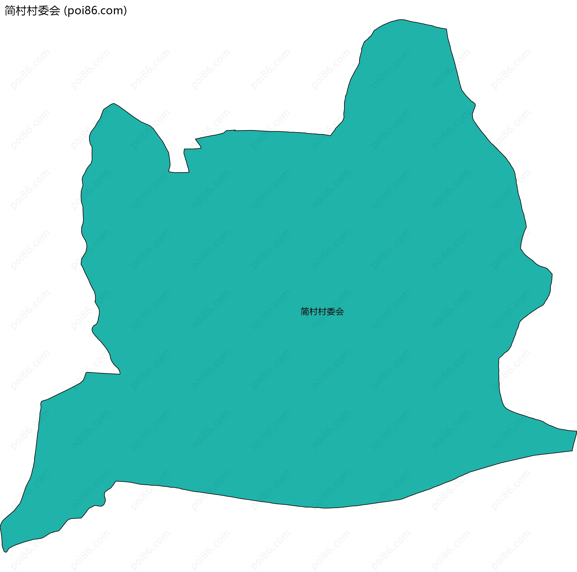 简村村委会边界地图