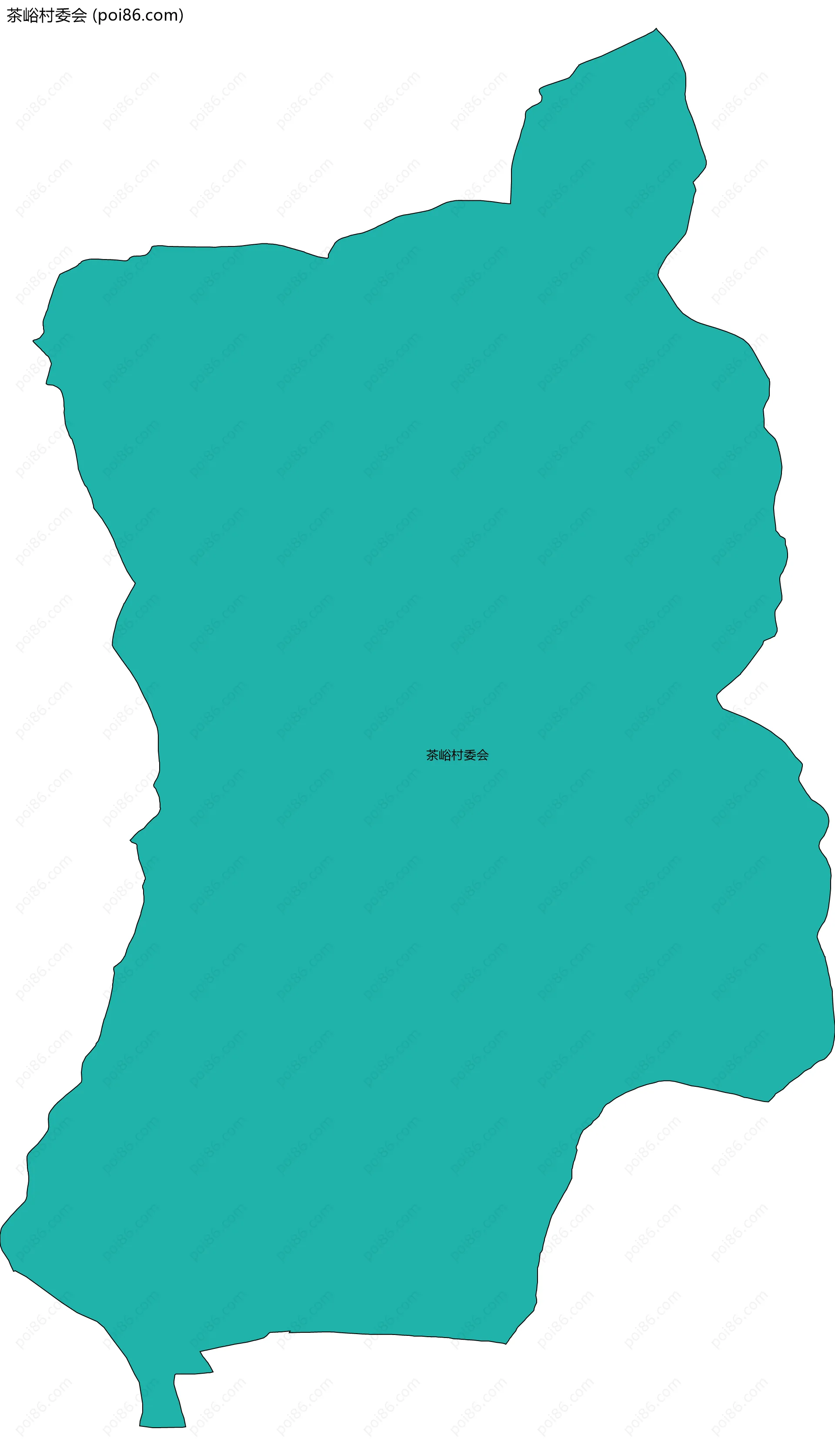 茶峪村委会边界地图