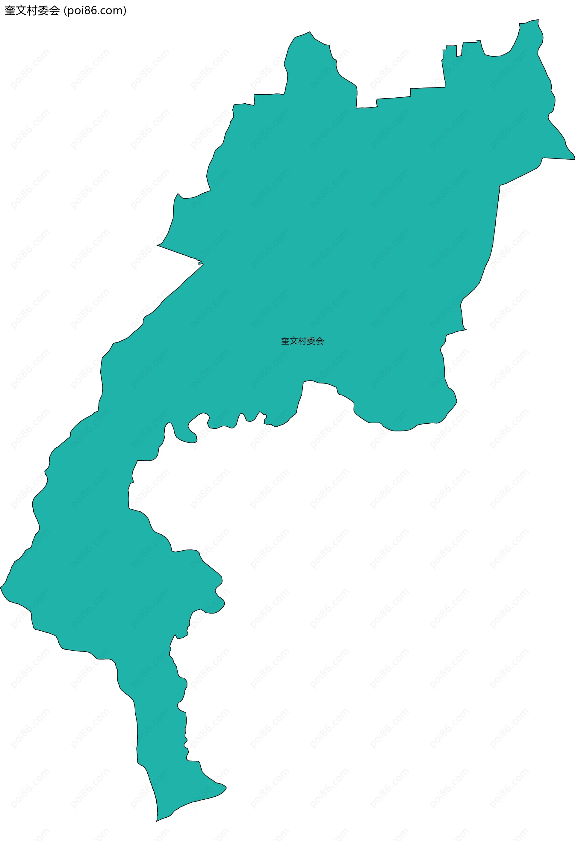 奎文村委会边界地图