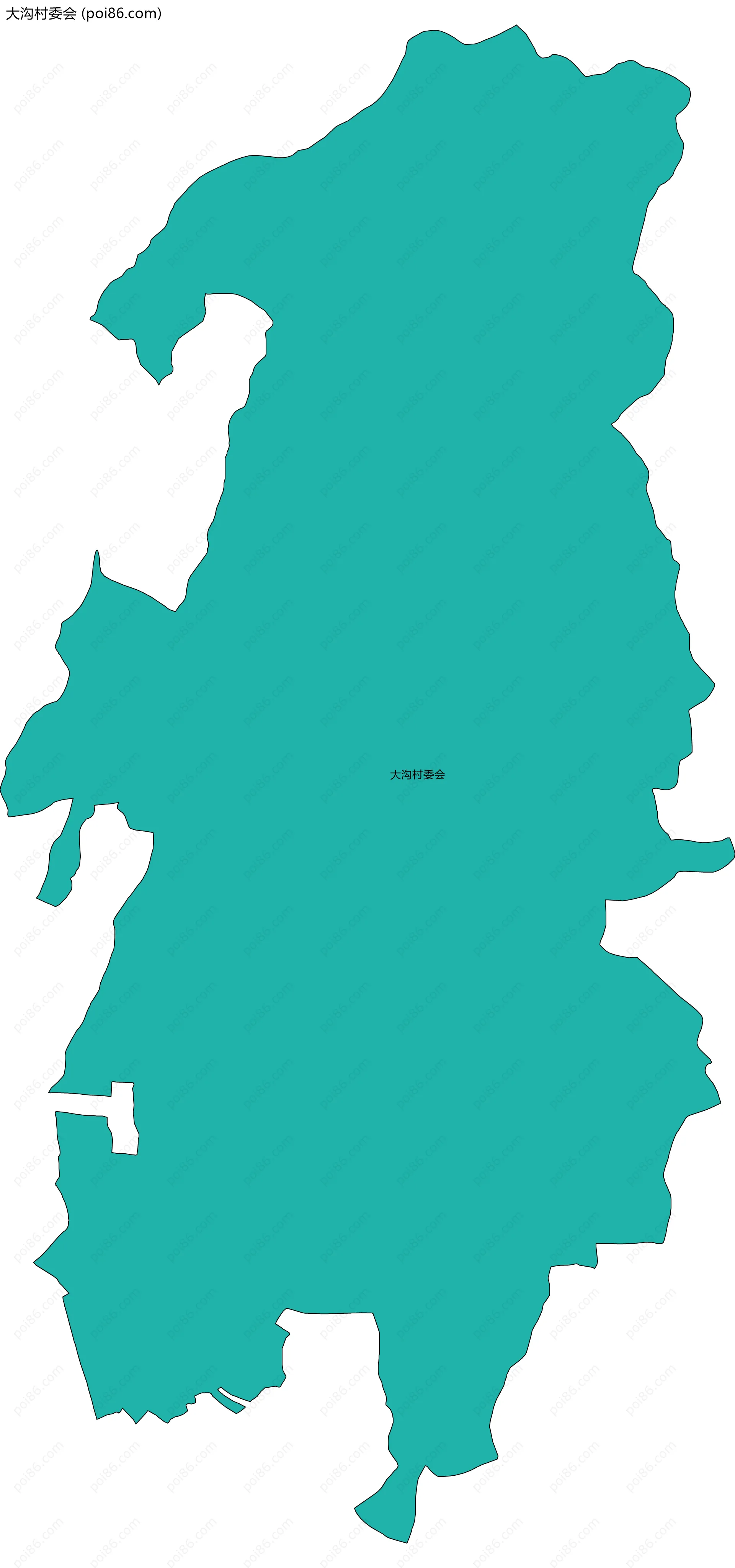 大沟村委会边界地图