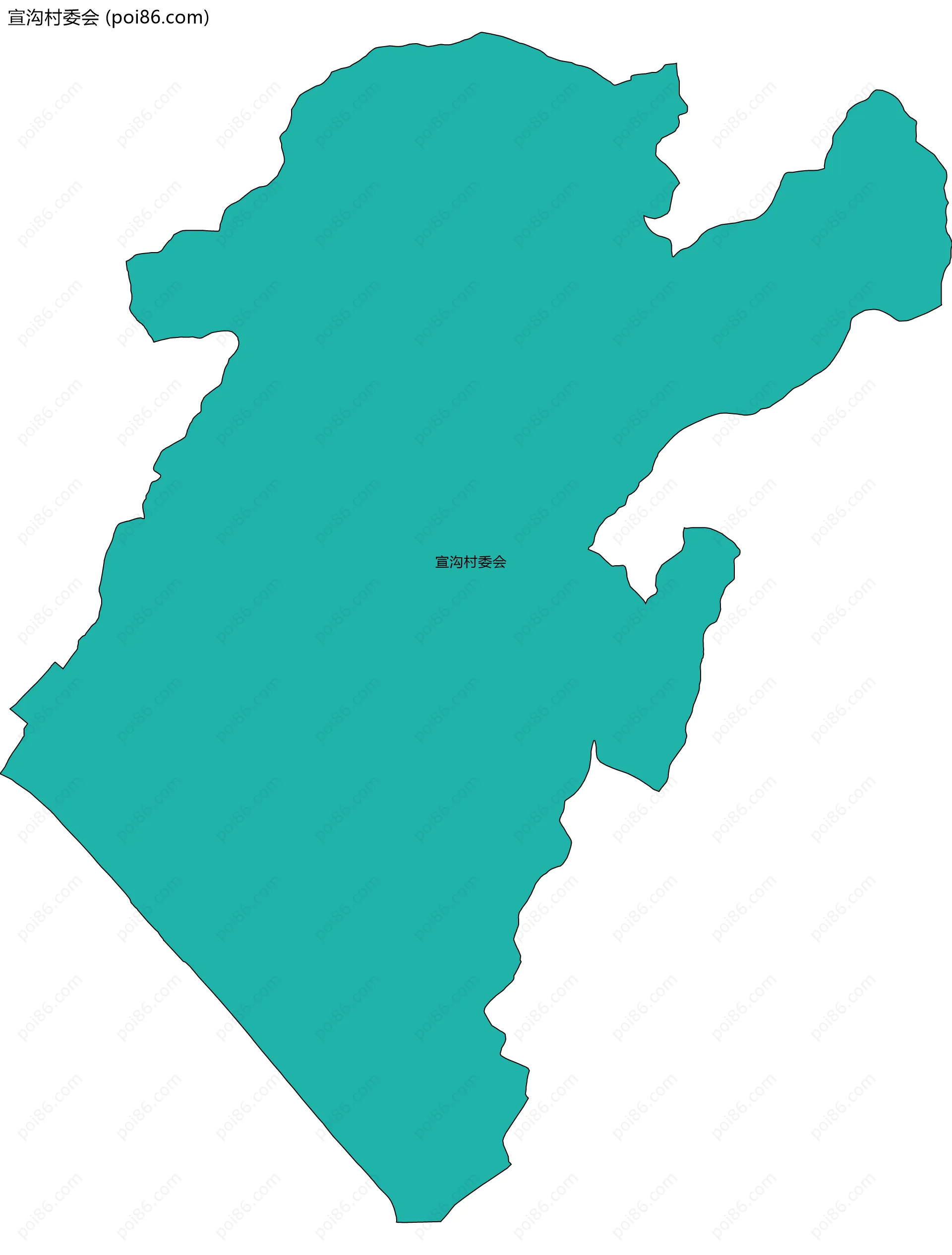 宣沟村委会边界地图