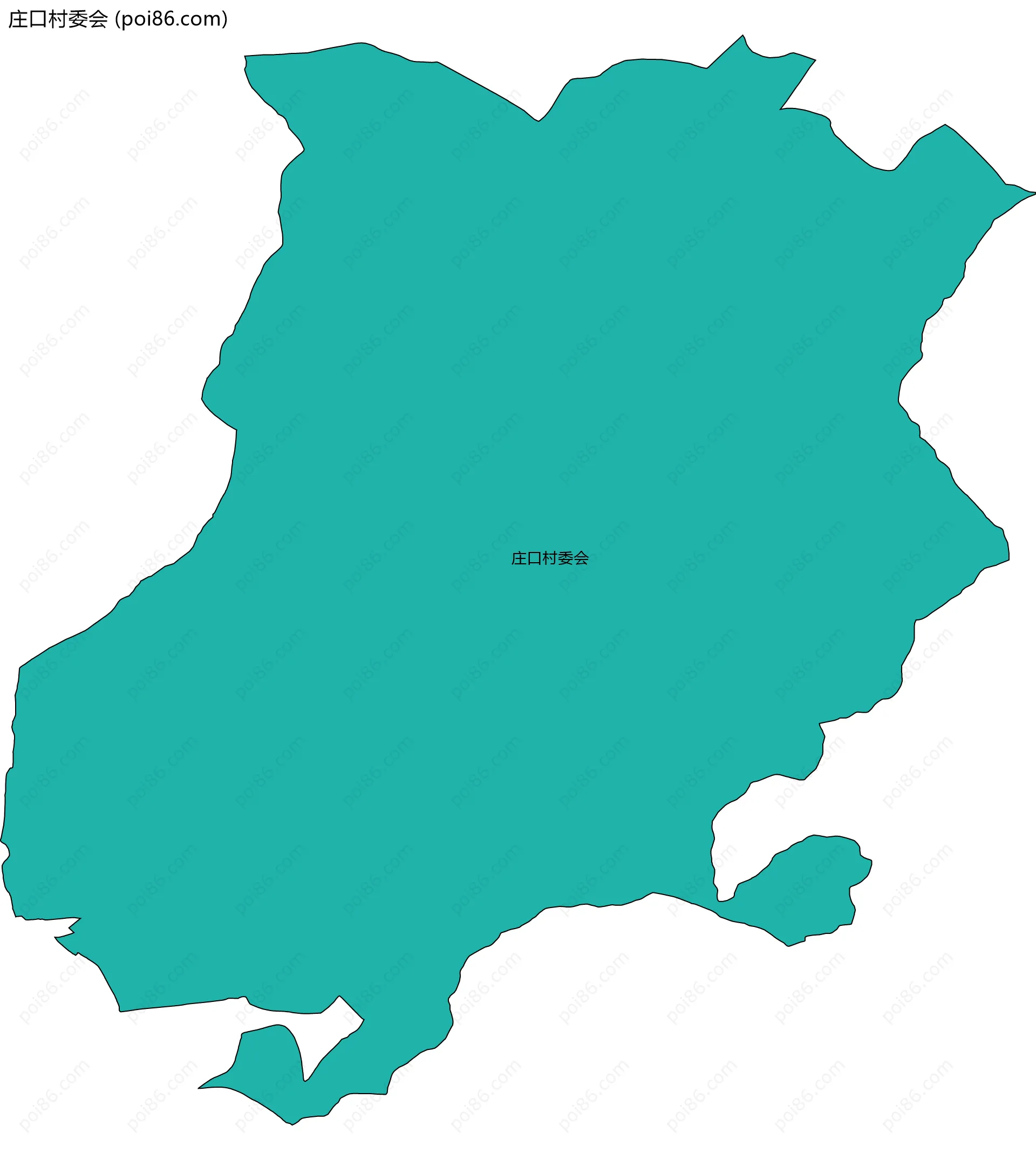 庄口村委会边界地图