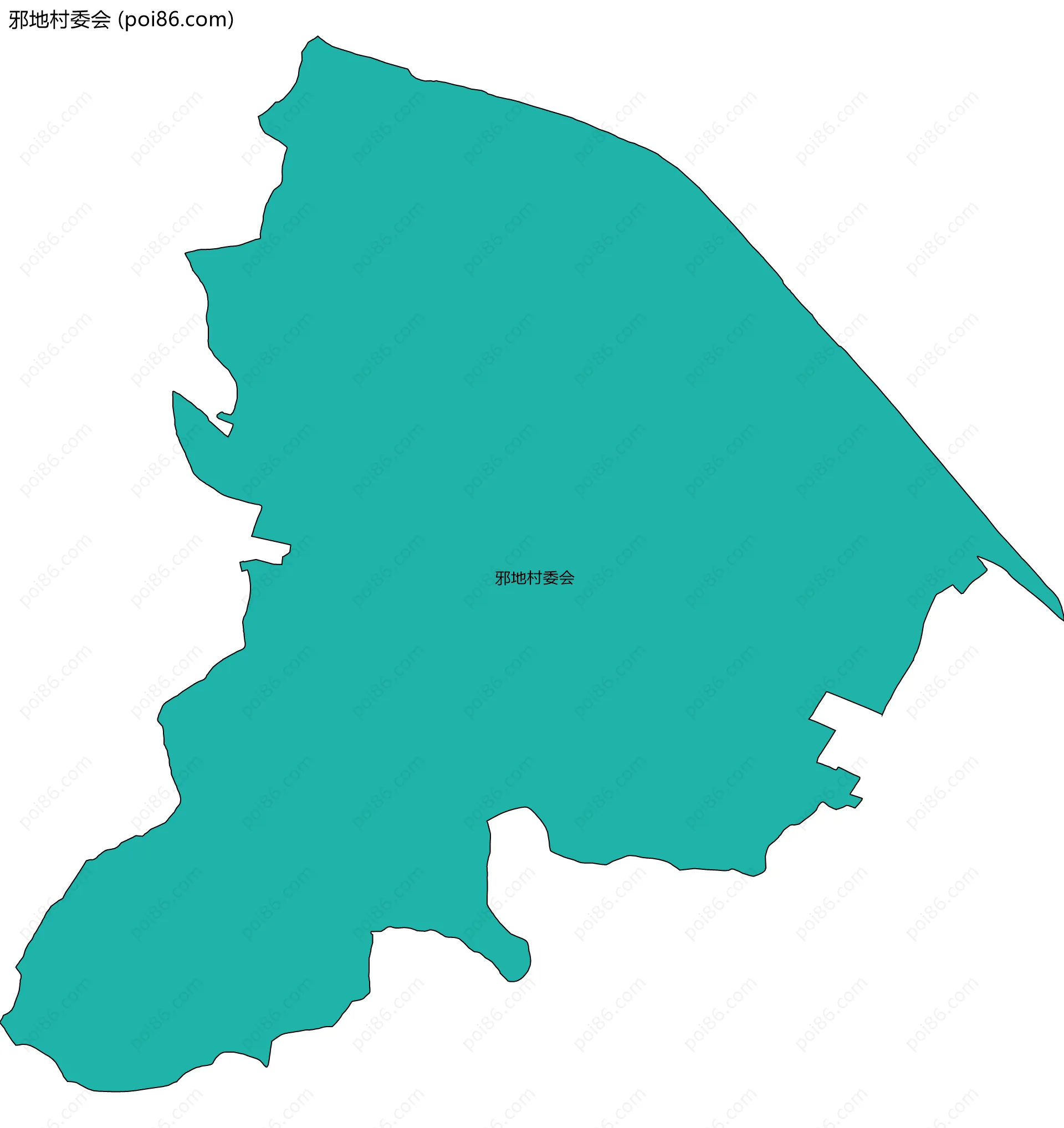 邪地村委会边界地图