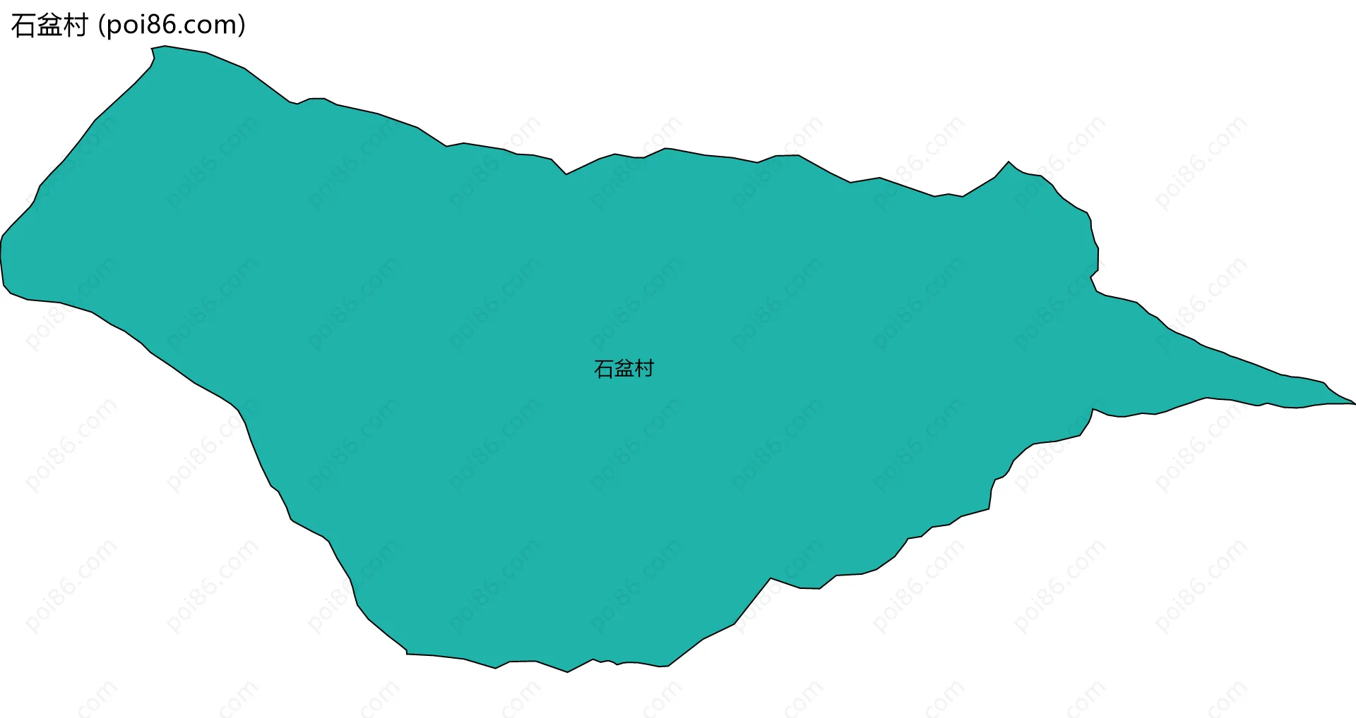 石盆村边界地图