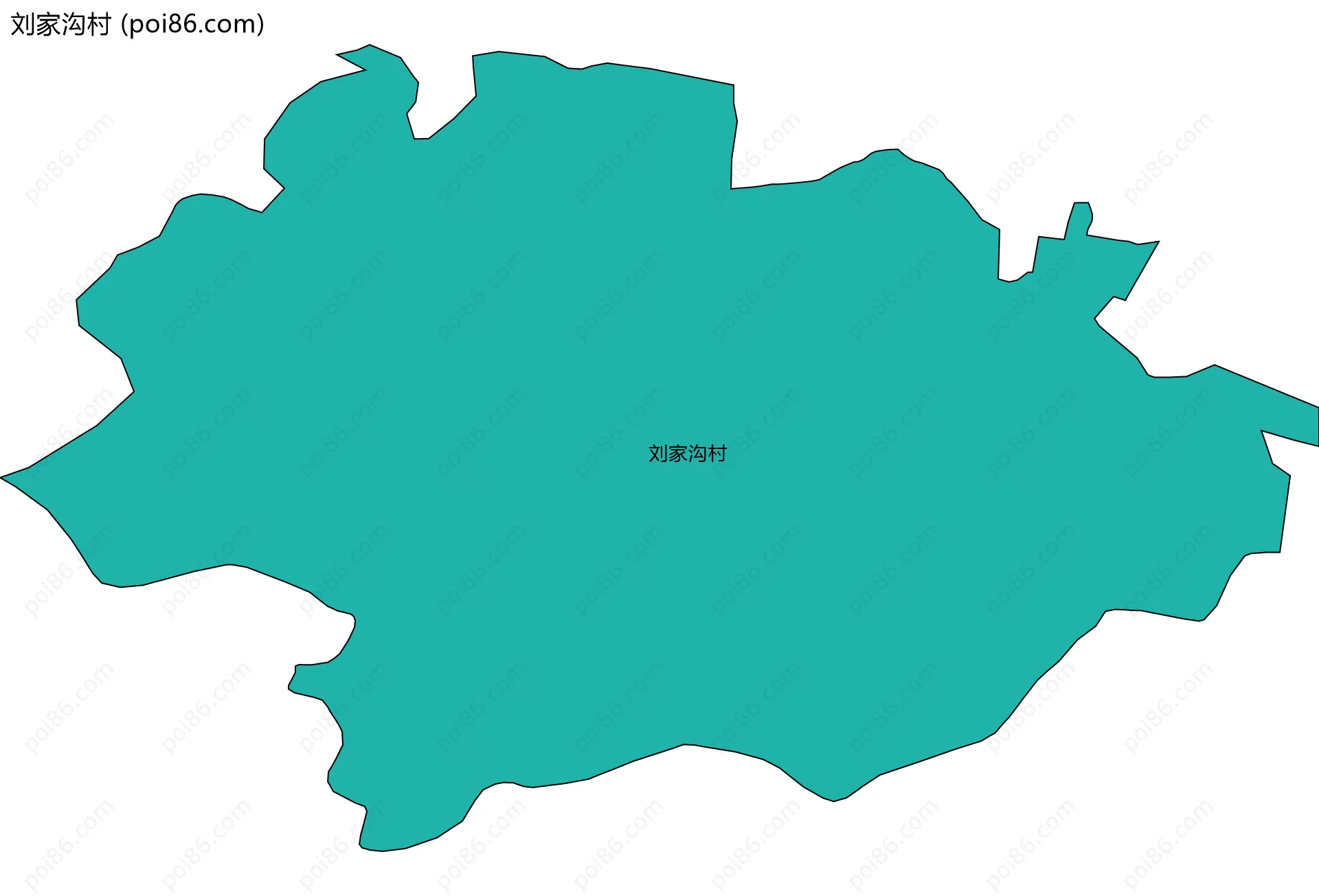 刘家沟村边界地图