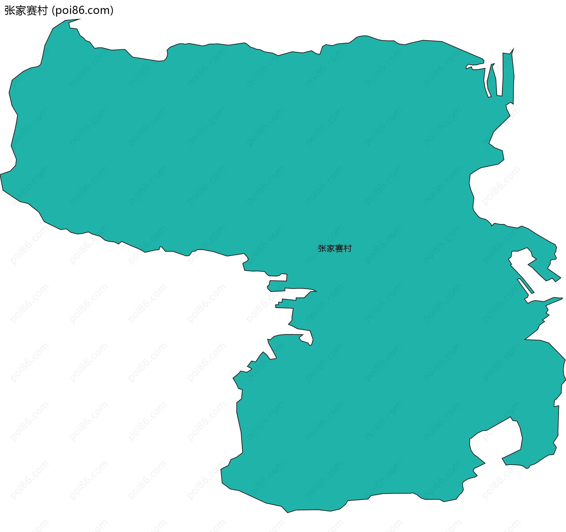 张家赛村边界地图