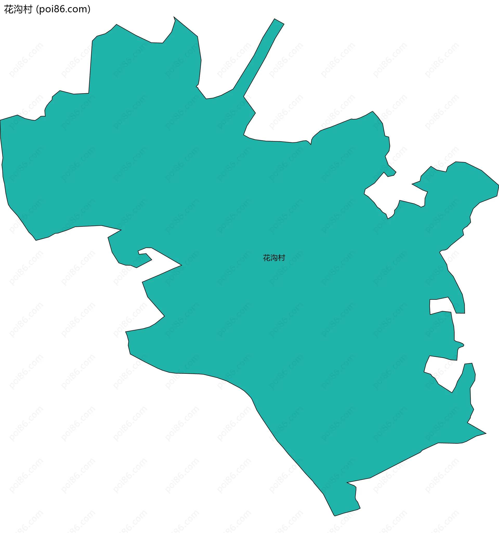 花沟村边界地图