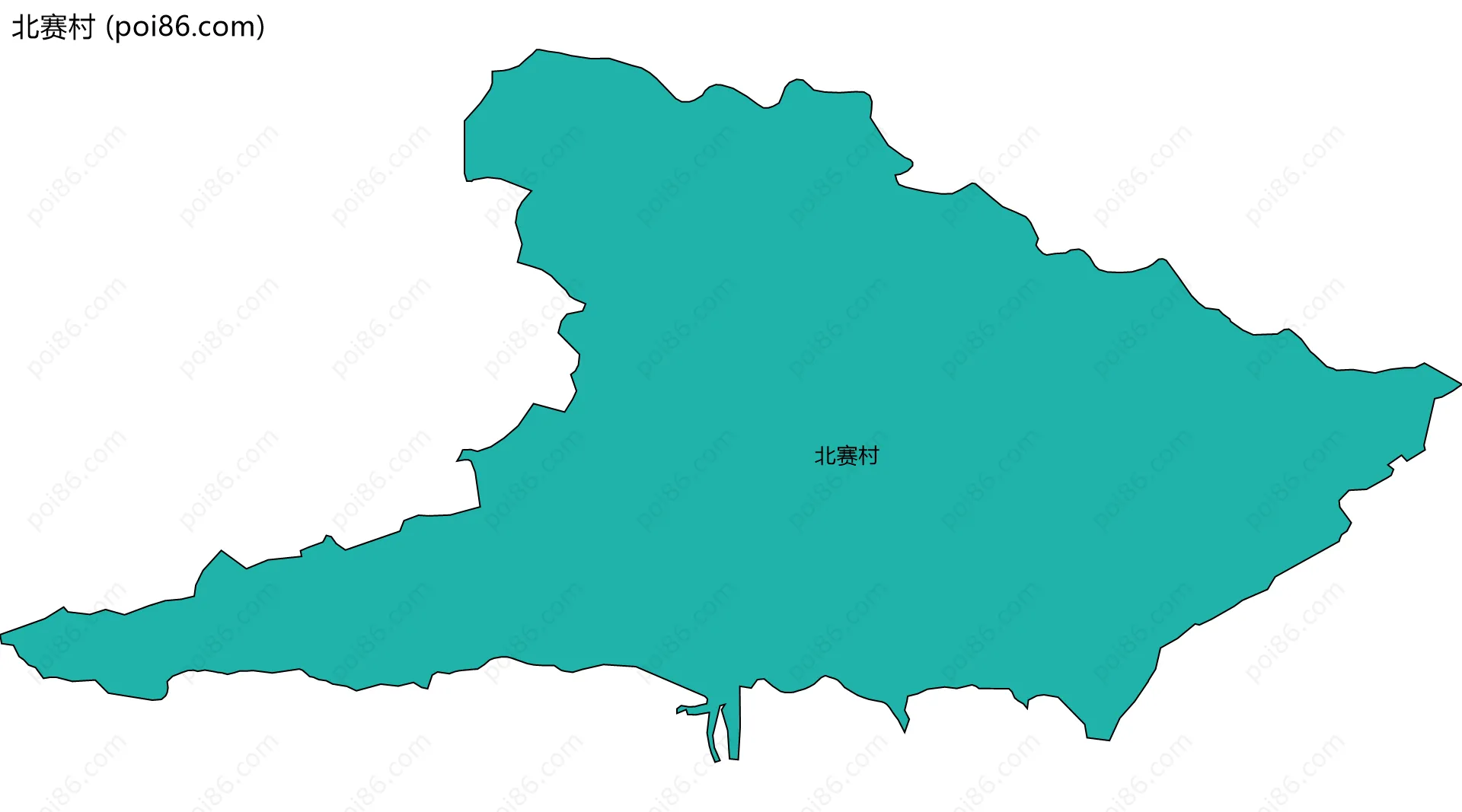 北赛村边界地图