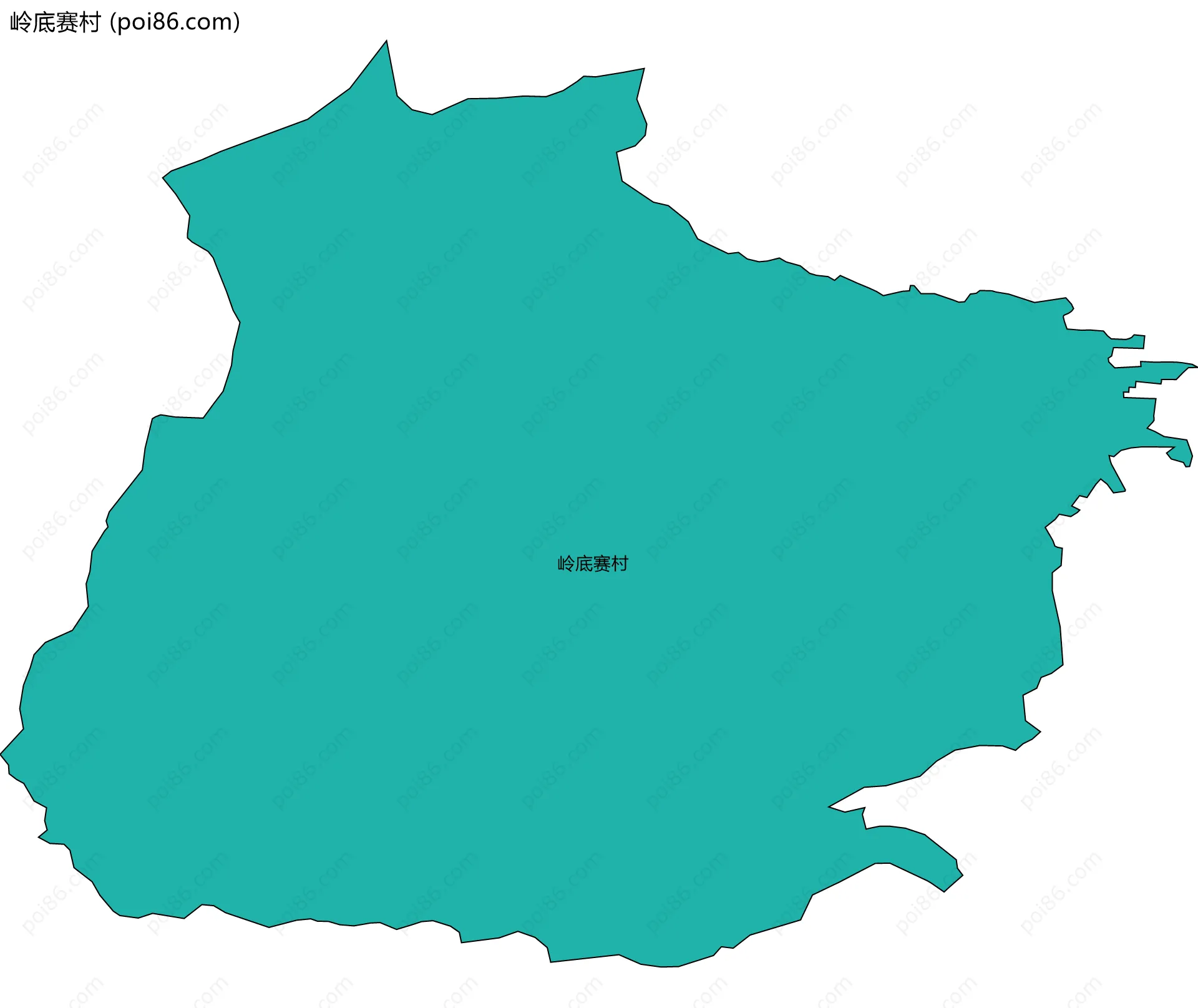 岭底赛村边界地图