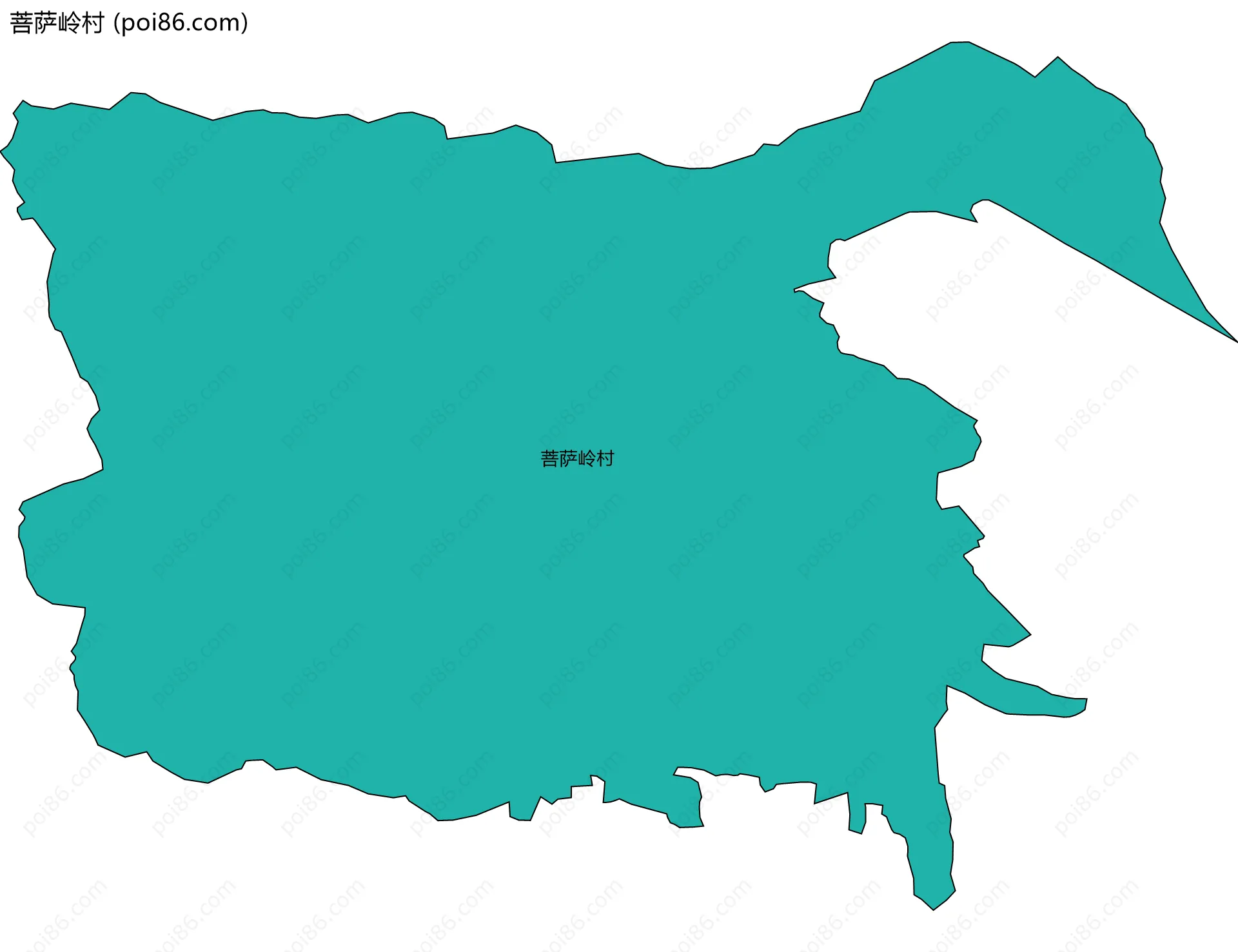 菩萨岭村边界地图