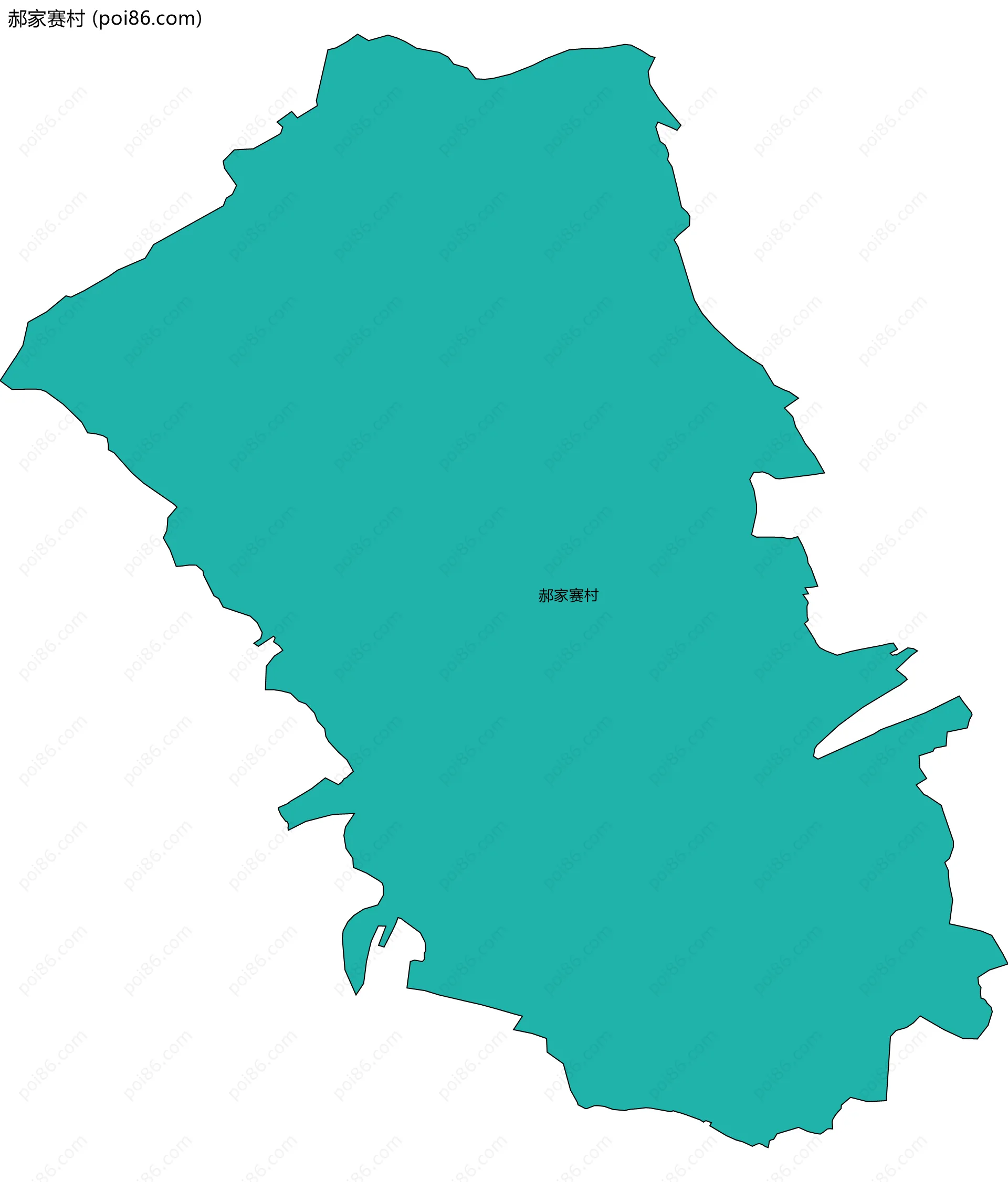 郝家赛村边界地图