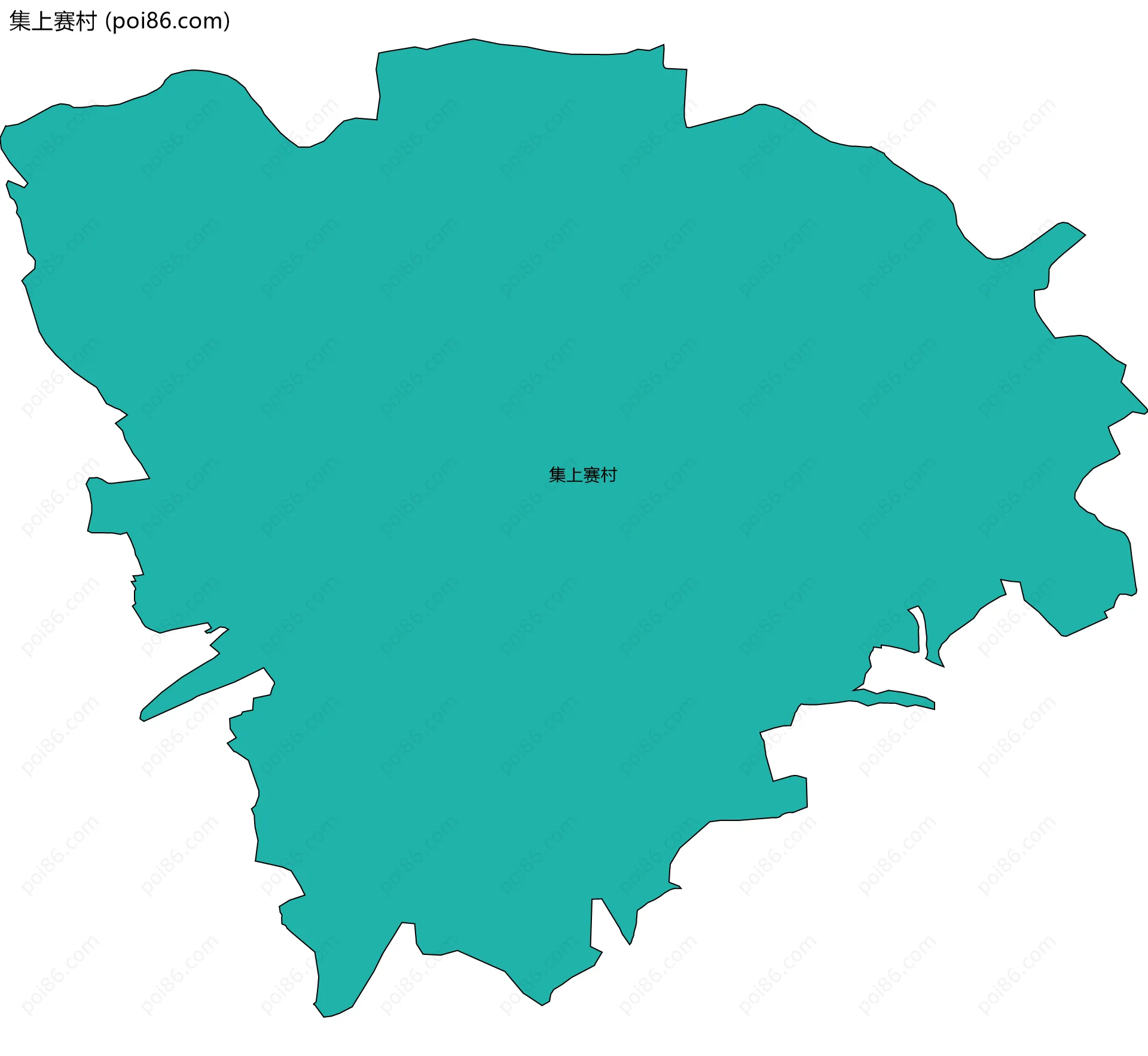 集上赛村边界地图