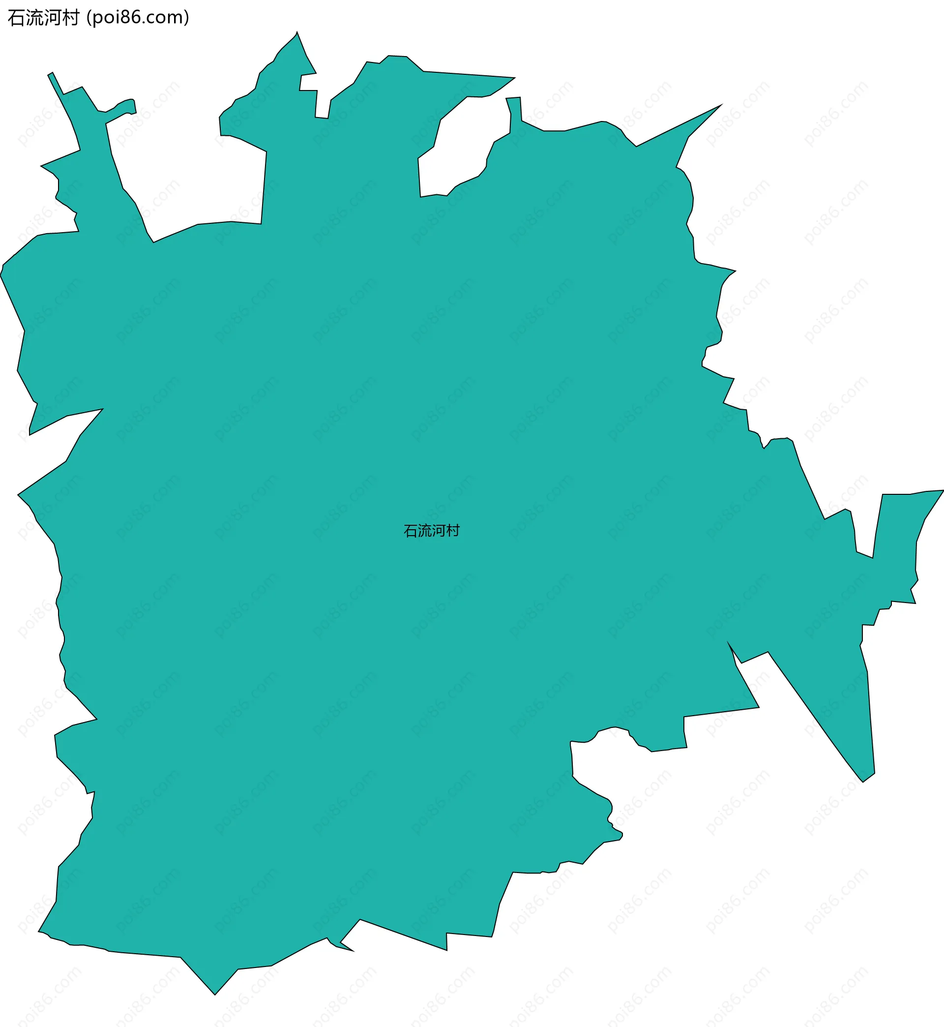 石流河村边界地图