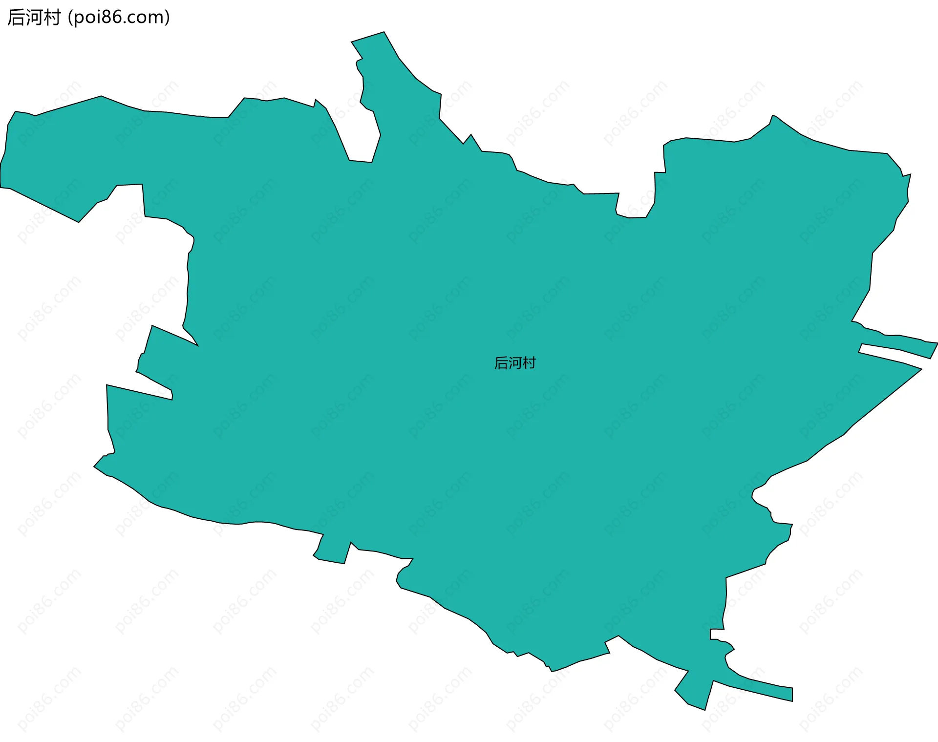 后河村边界地图