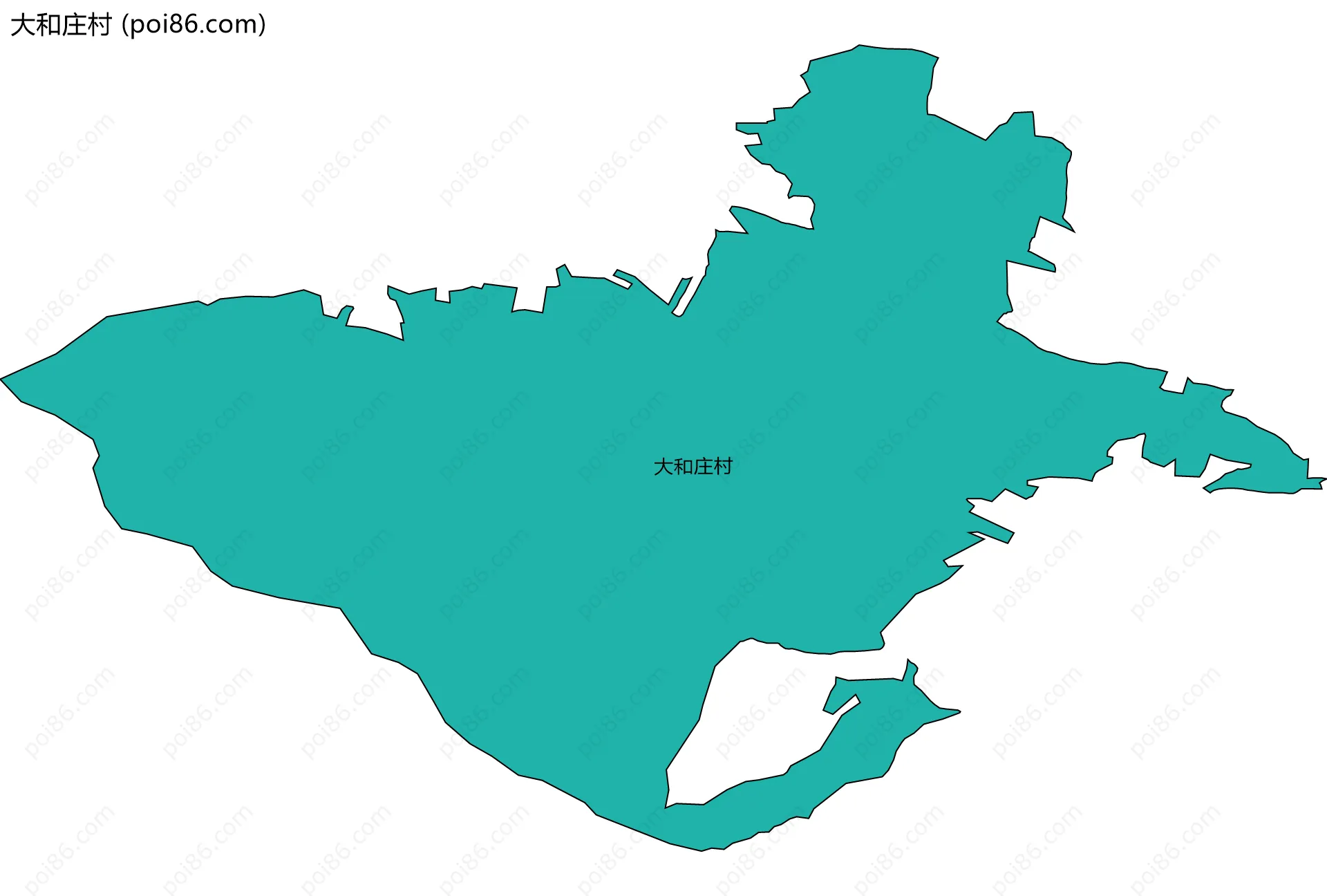 大和庄村边界地图