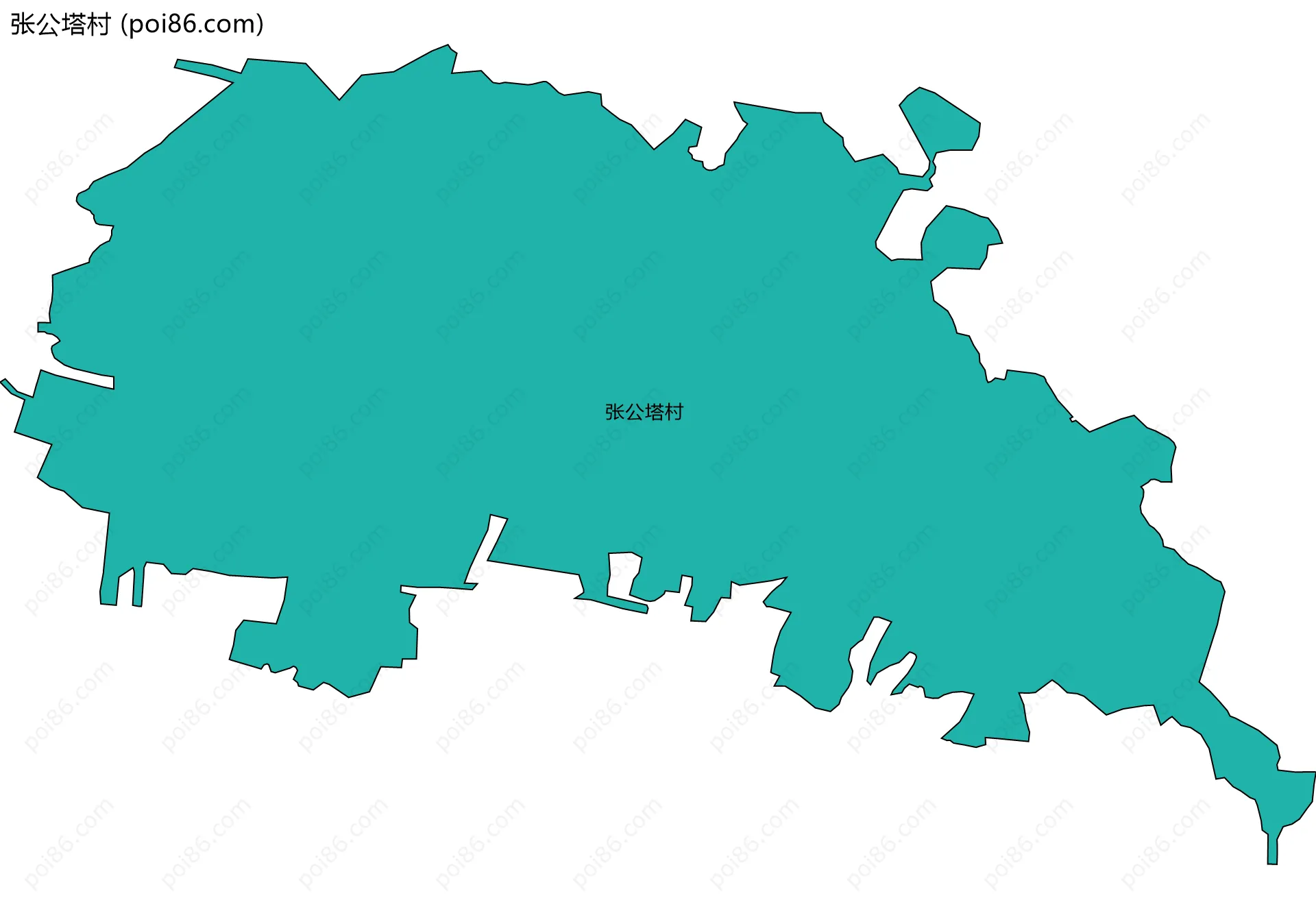 张公塔村边界地图