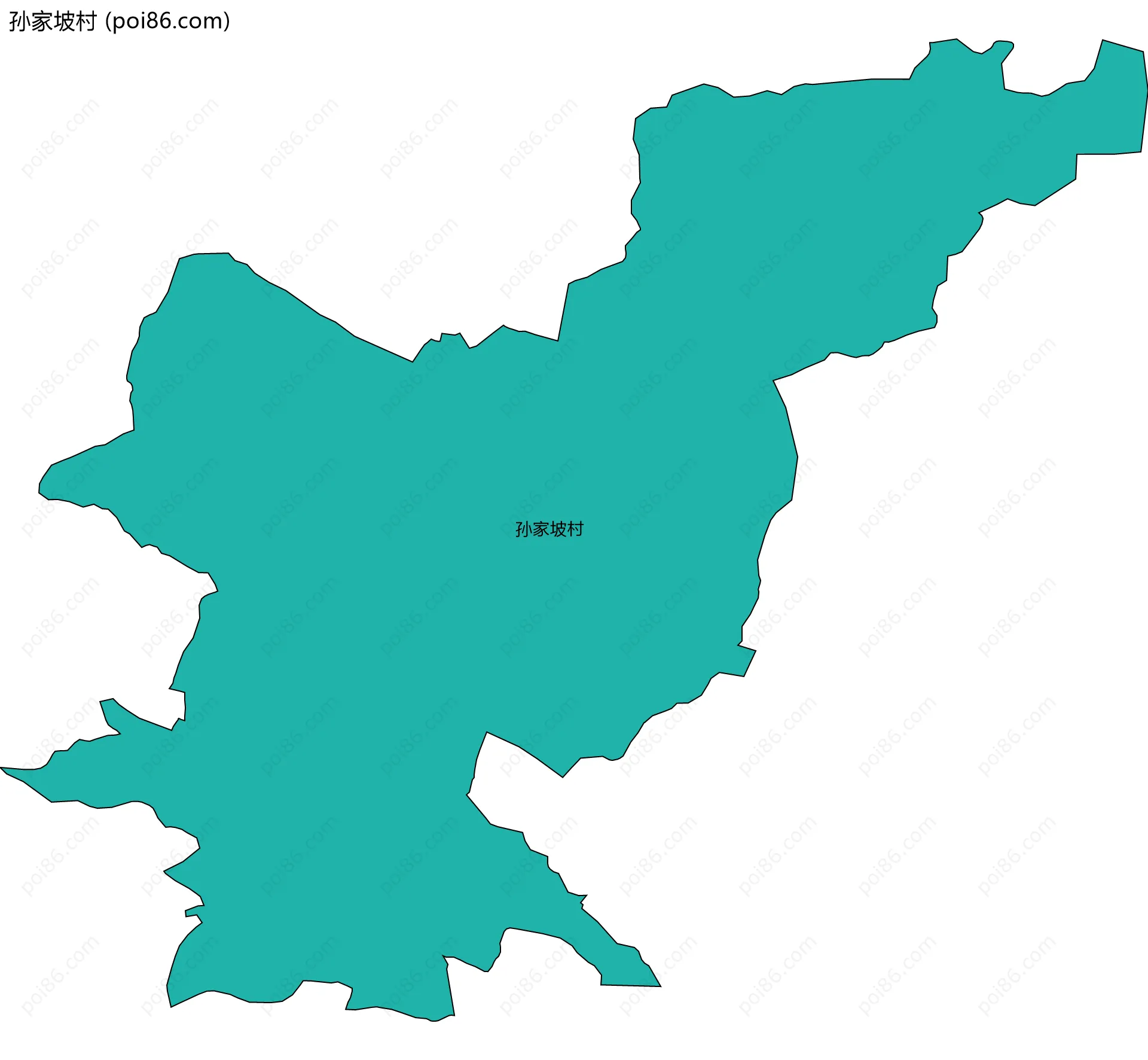 孙家坡村边界地图