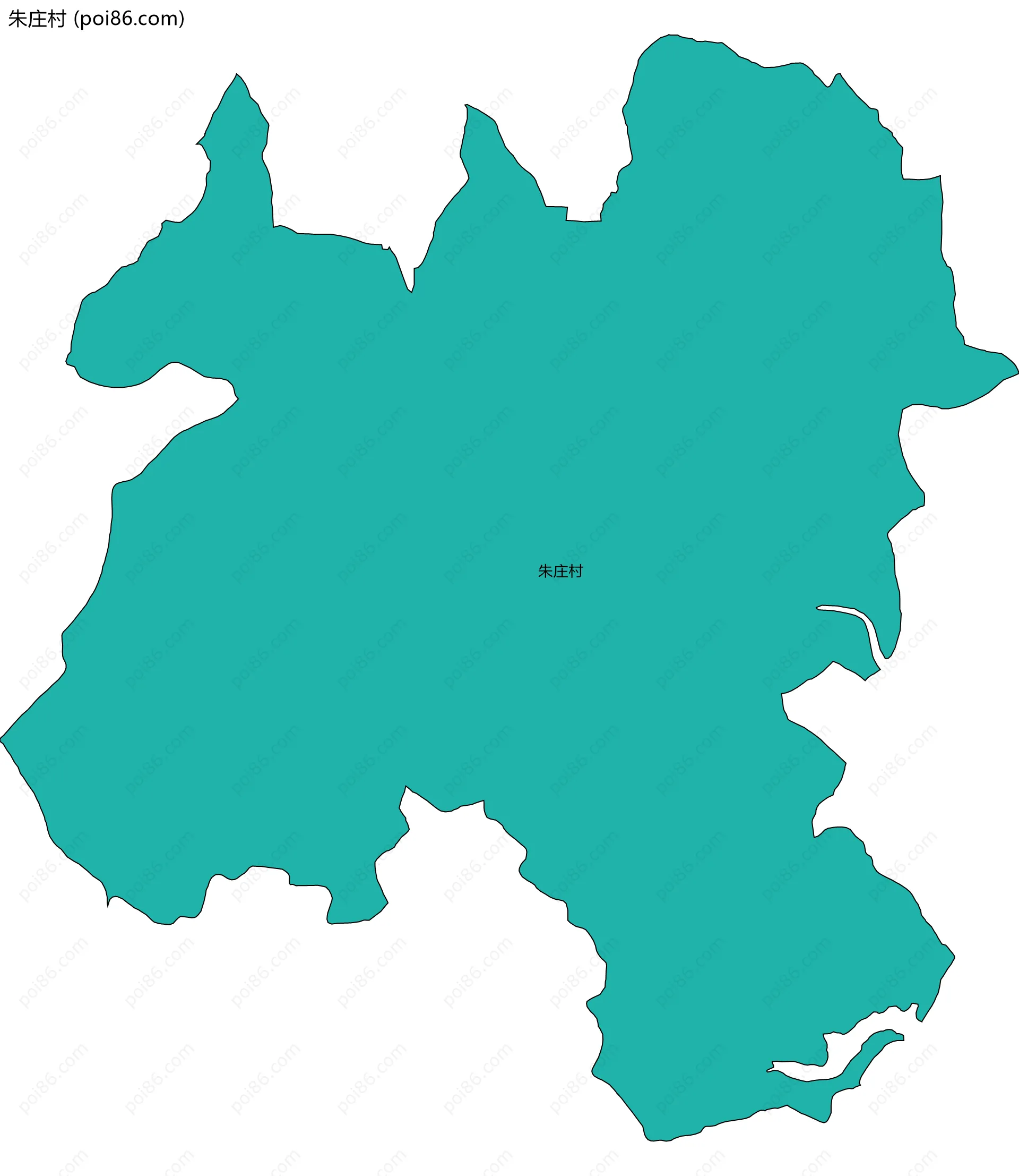 朱庄村边界地图