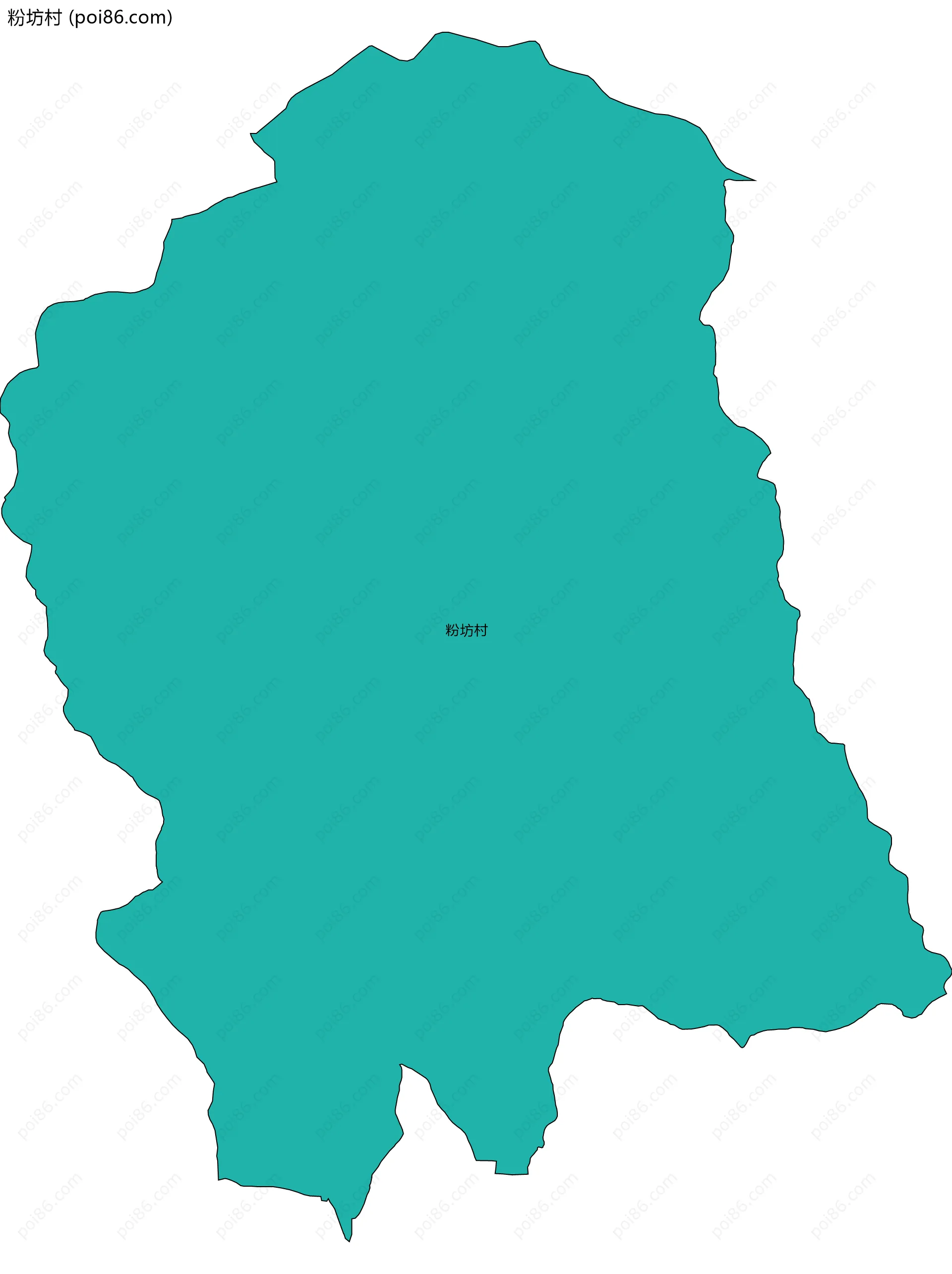 粉坊村边界地图