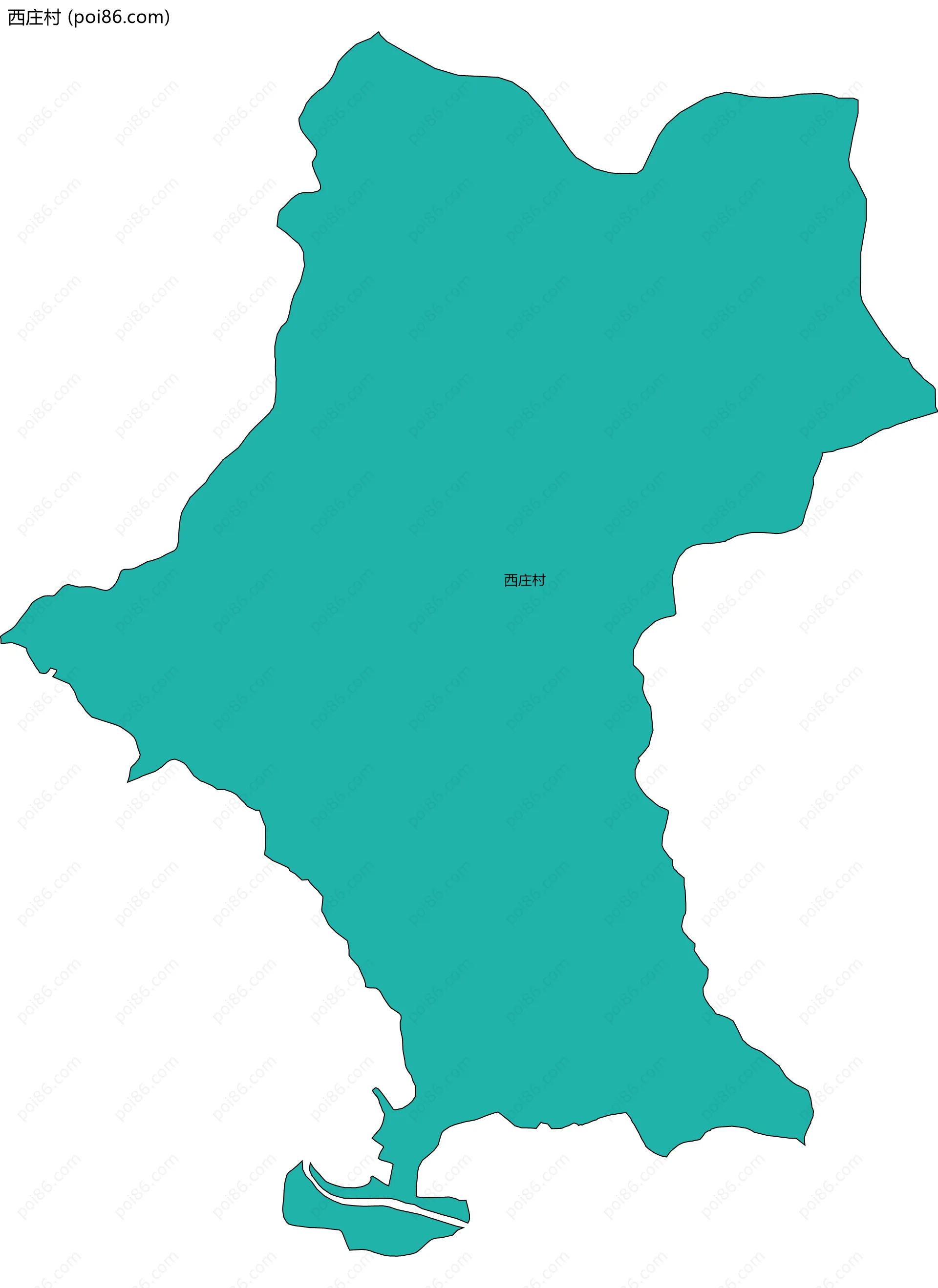 西庄村边界地图