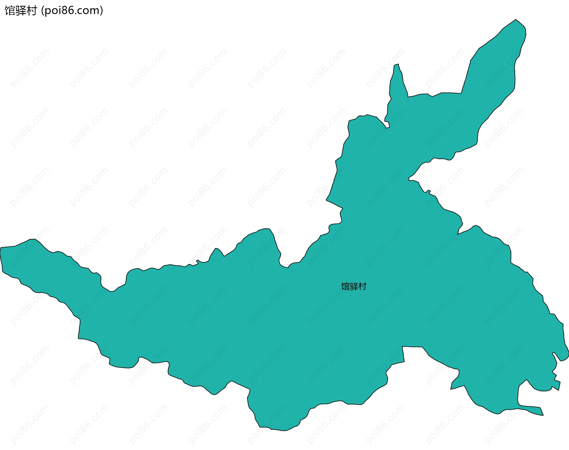 馆驿村边界地图