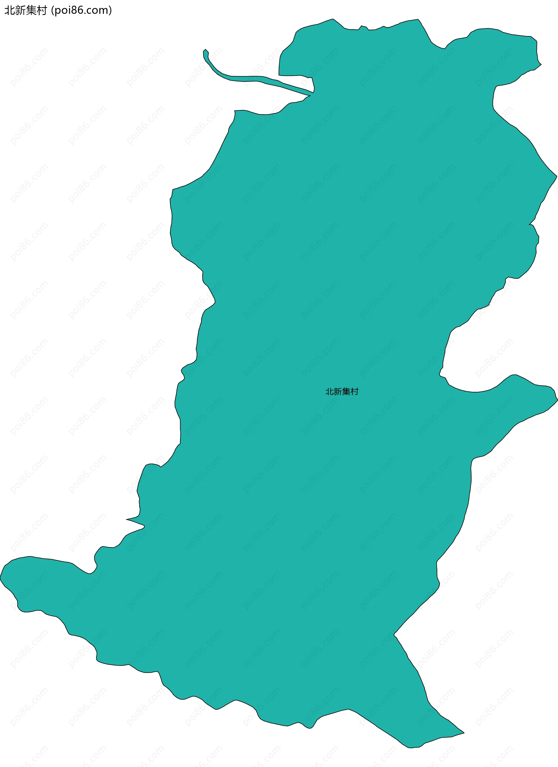 北新集村边界地图