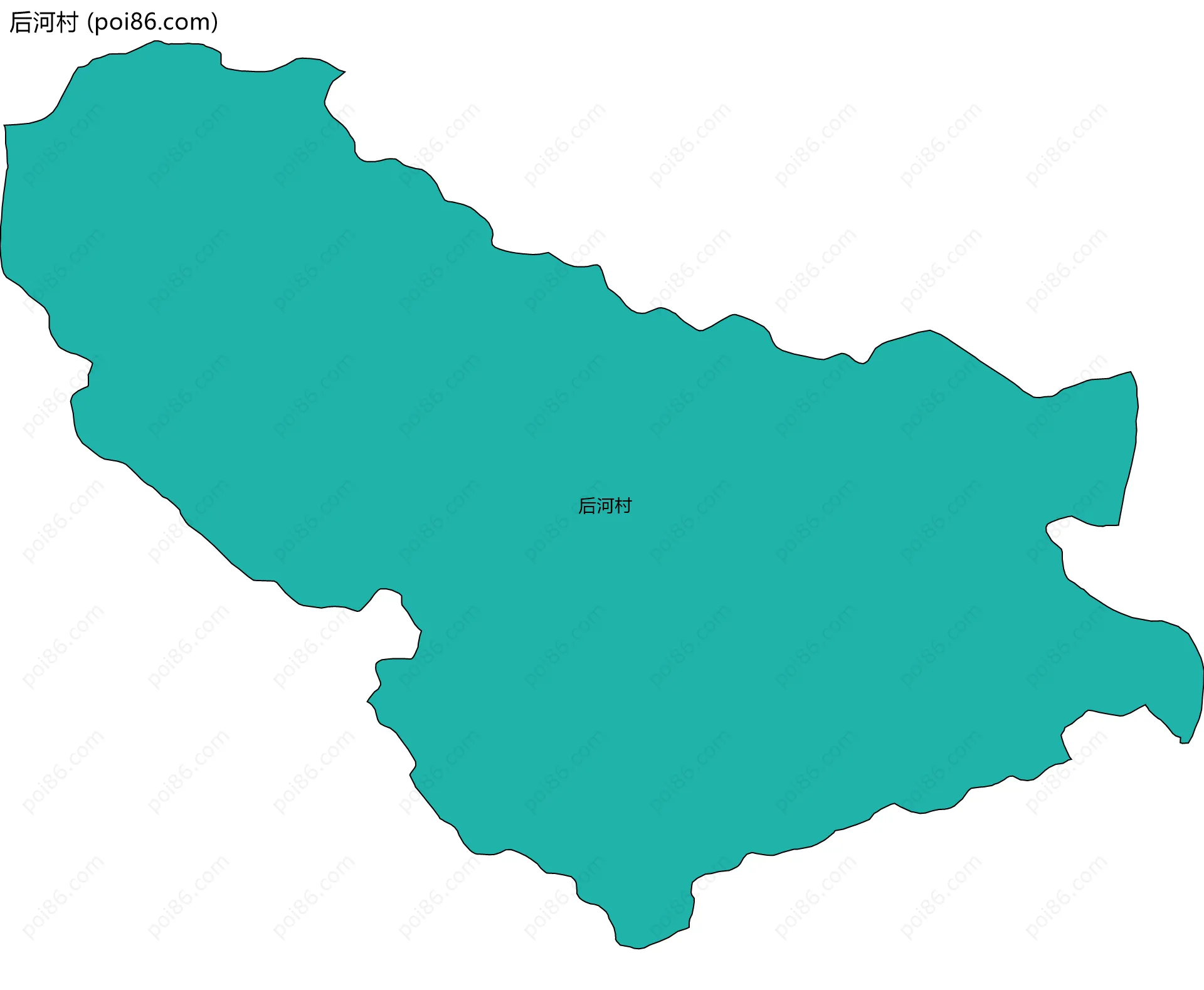 后河村边界地图