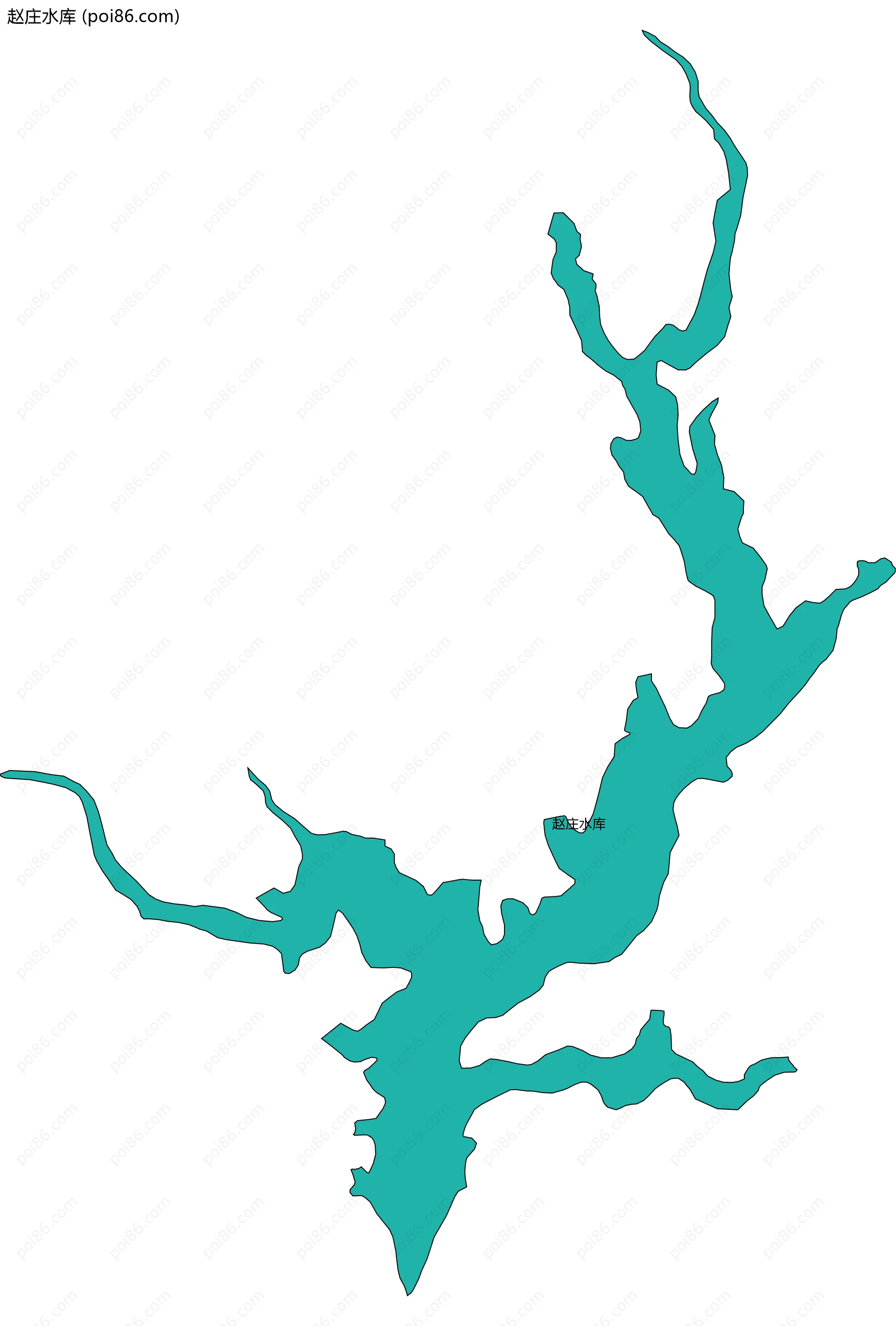 赵庄水库边界地图