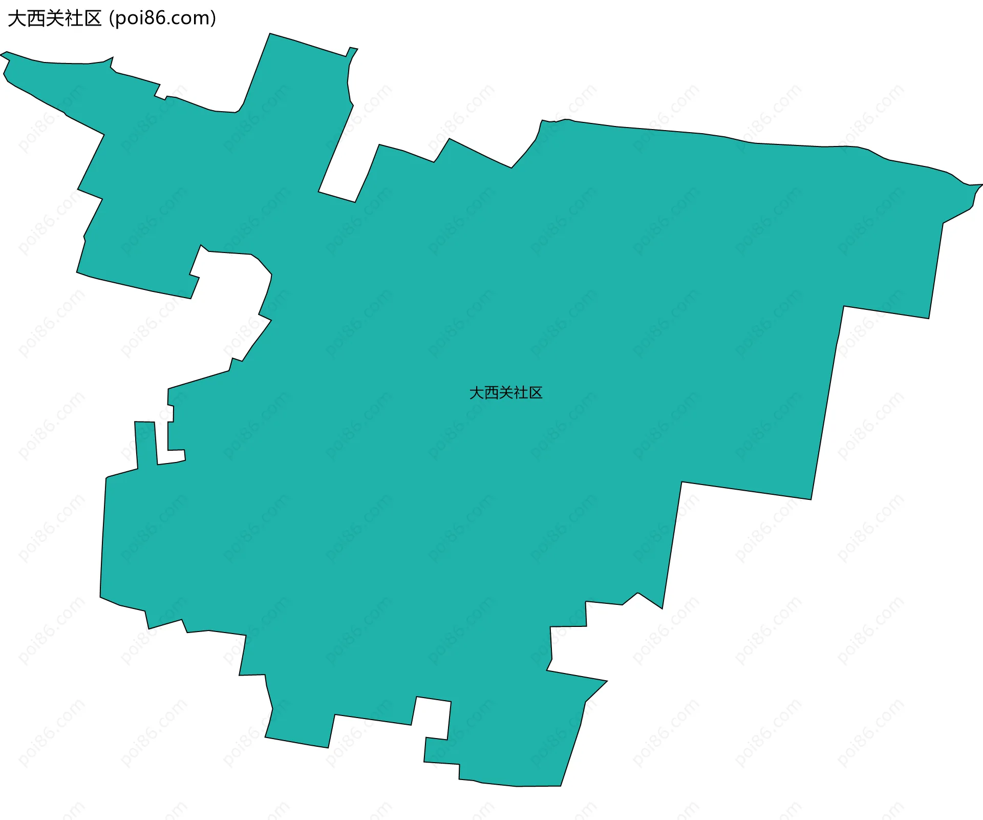 大西关社区边界地图
