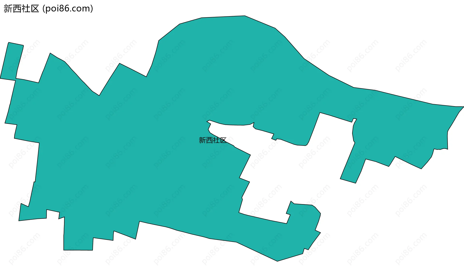 新西社区边界地图