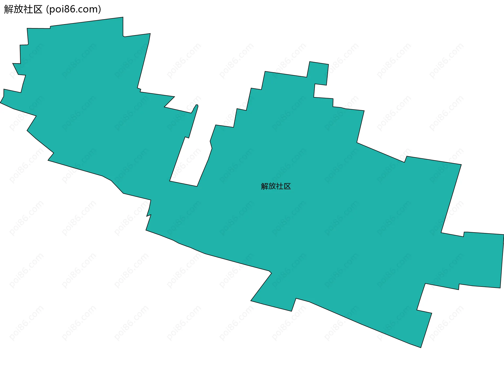 解放社区边界地图