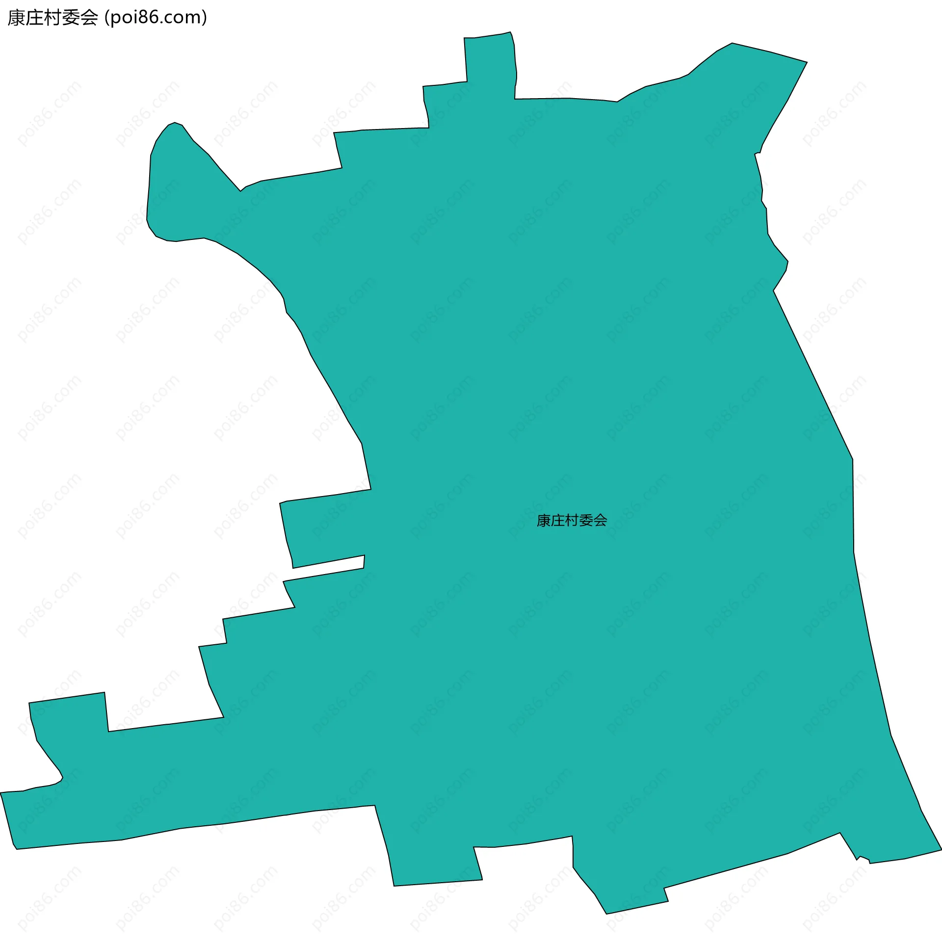康庄村委会边界地图