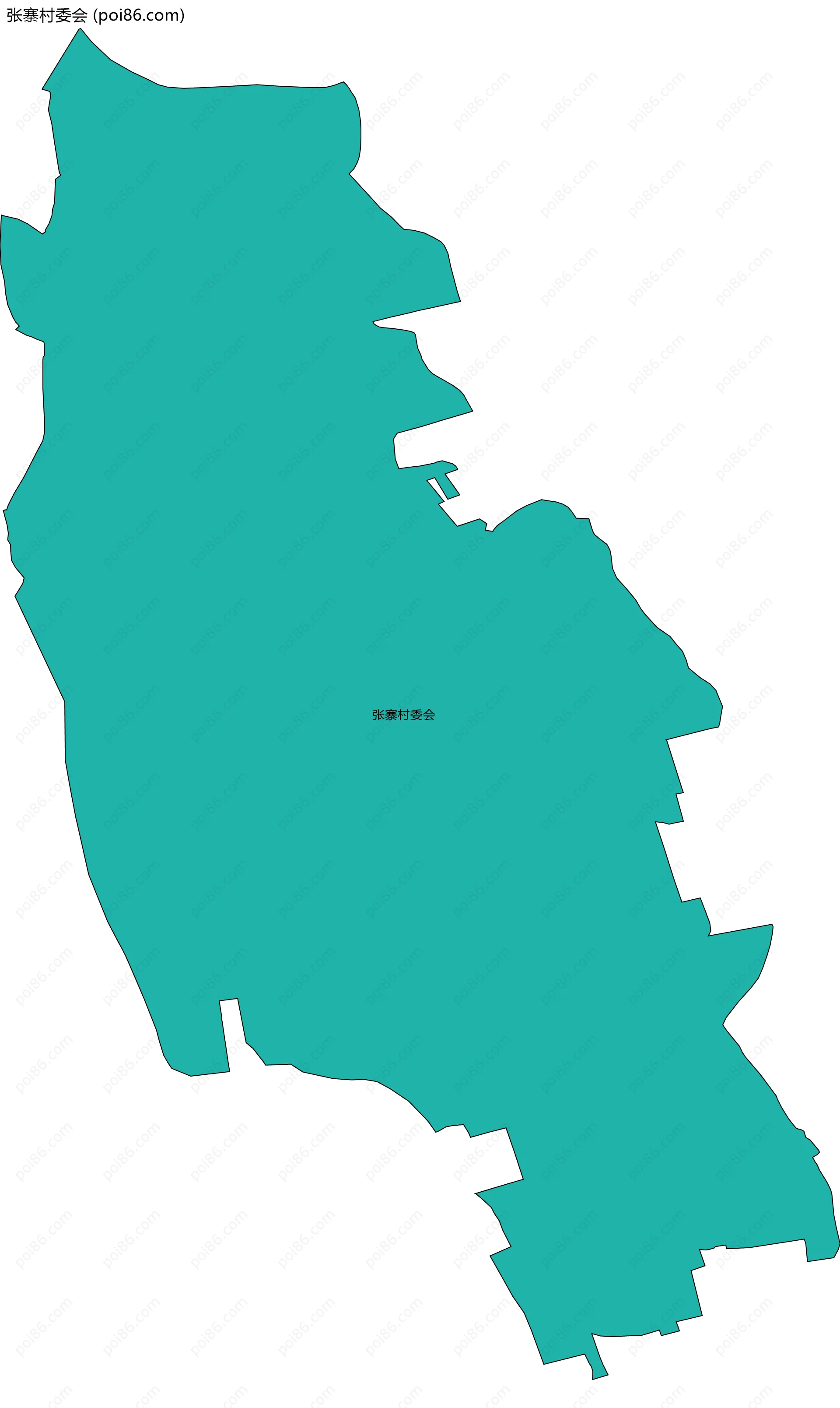 张寨村委会边界地图