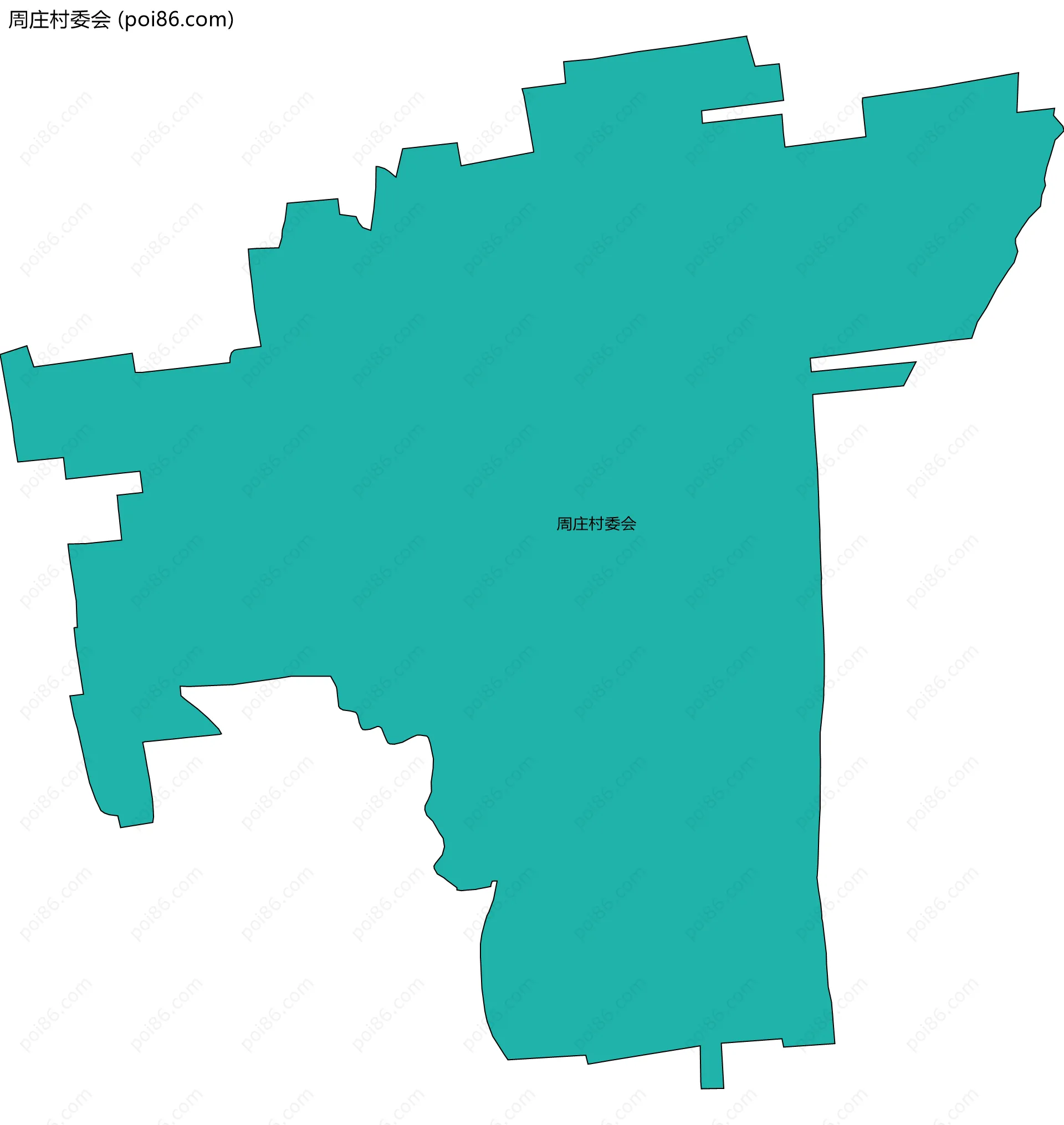 周庄村委会边界地图