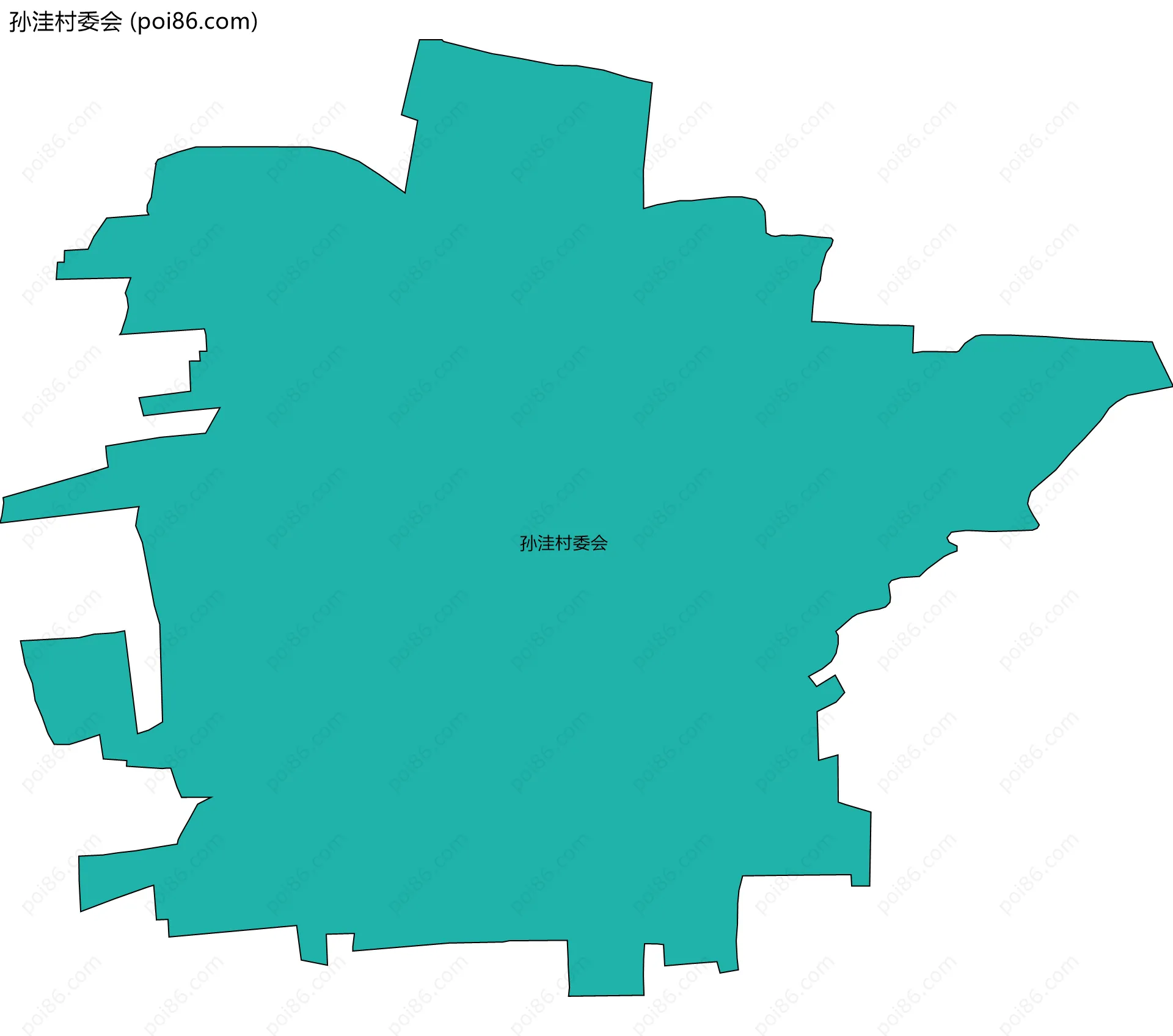 孙洼村委会边界地图