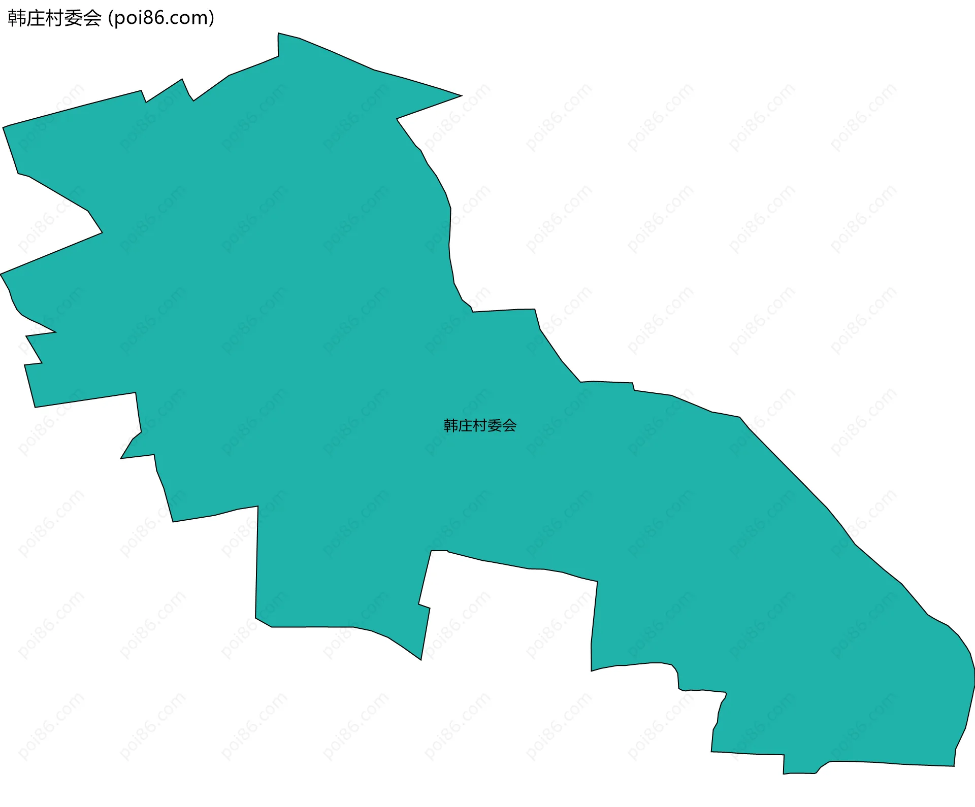 韩庄村委会边界地图