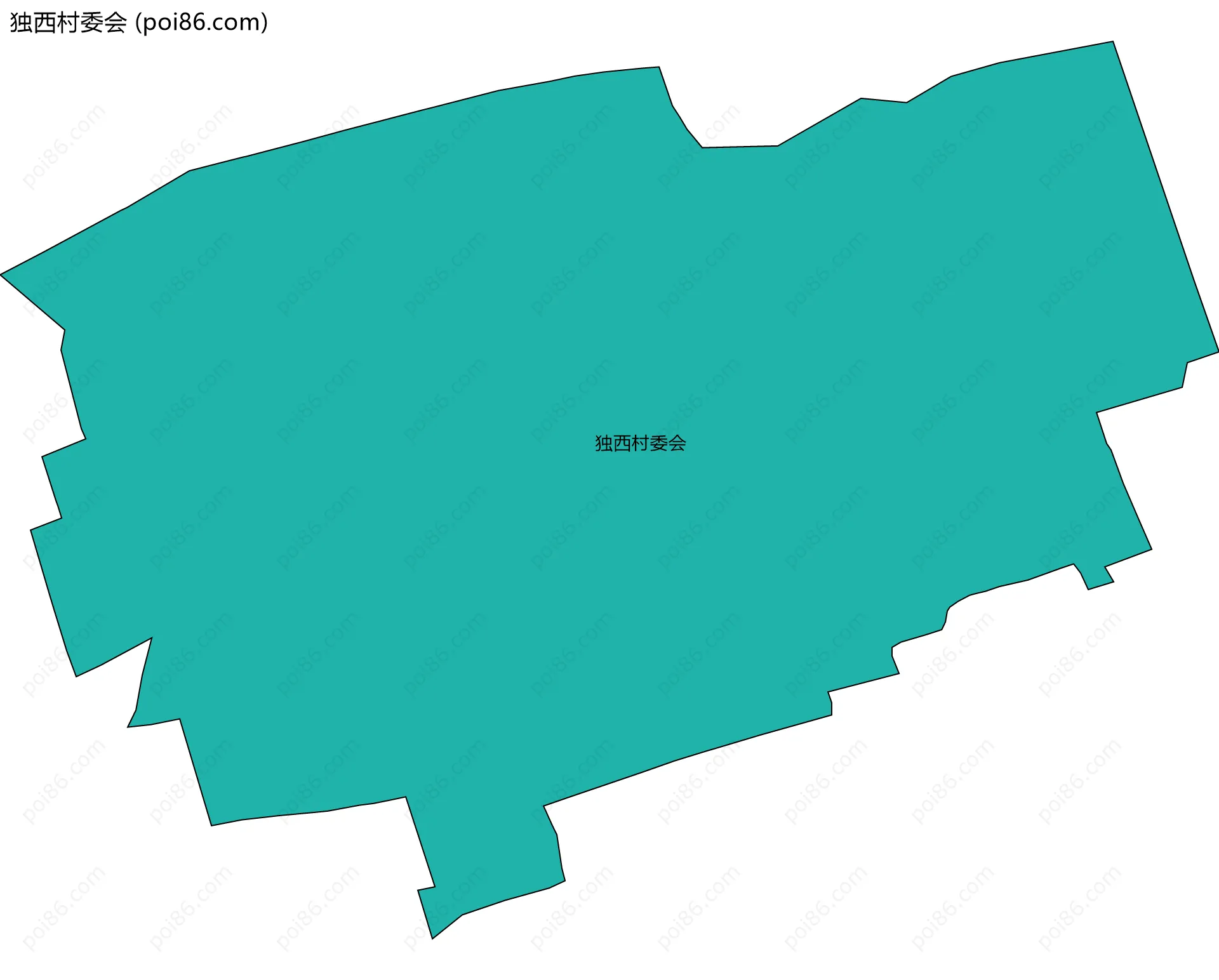 独西村委会边界地图