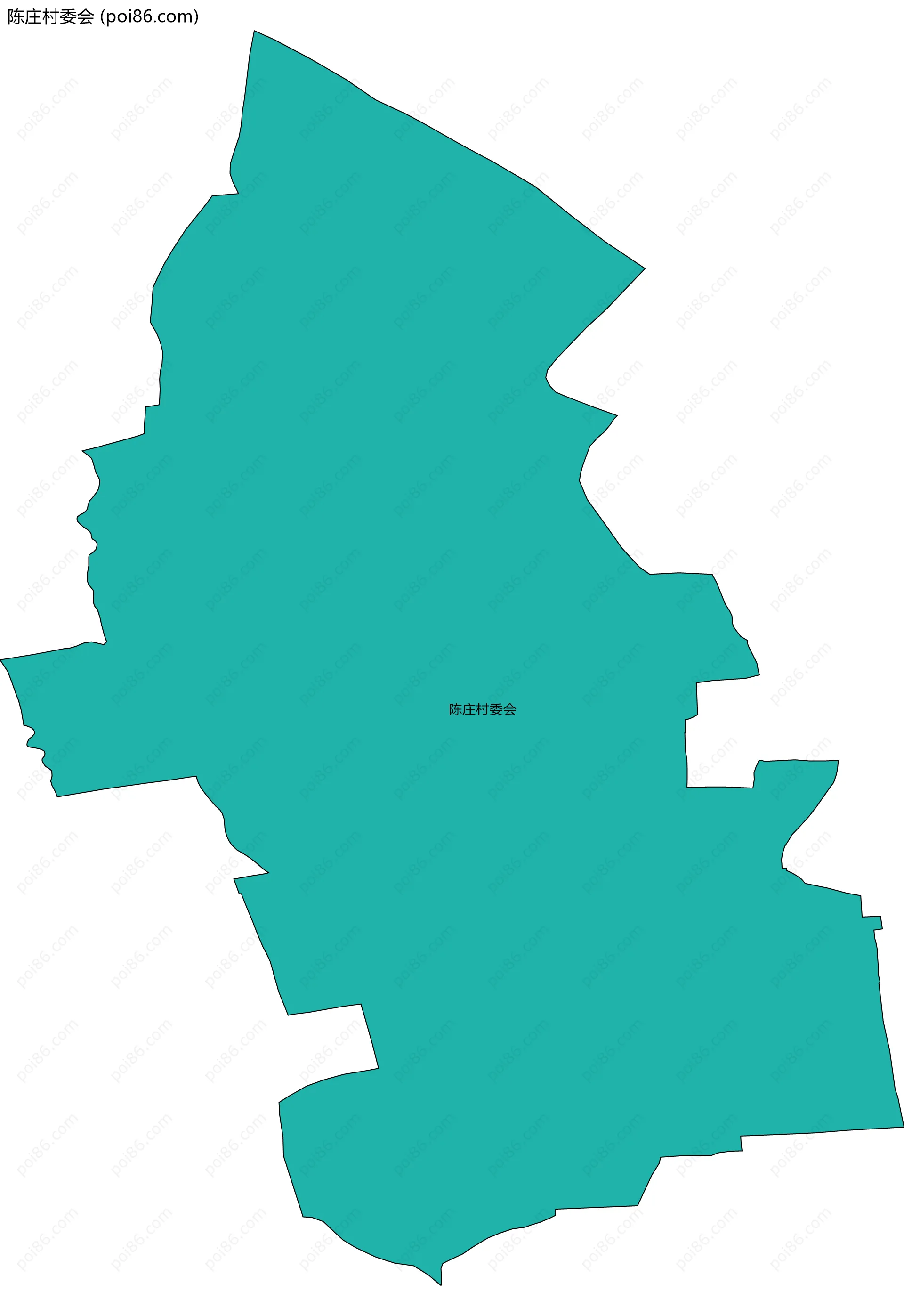 陈庄村委会边界地图