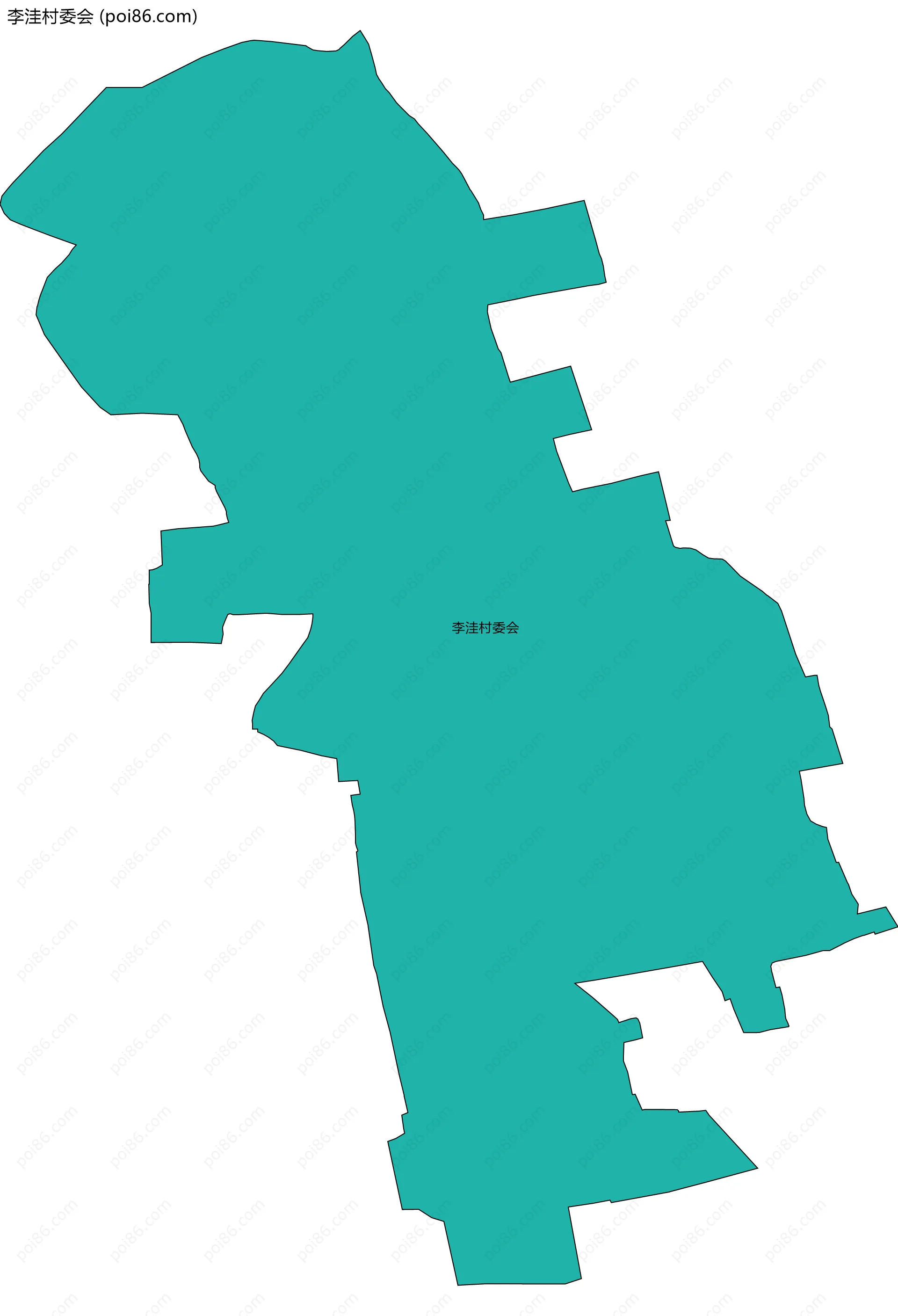 李洼村委会边界地图