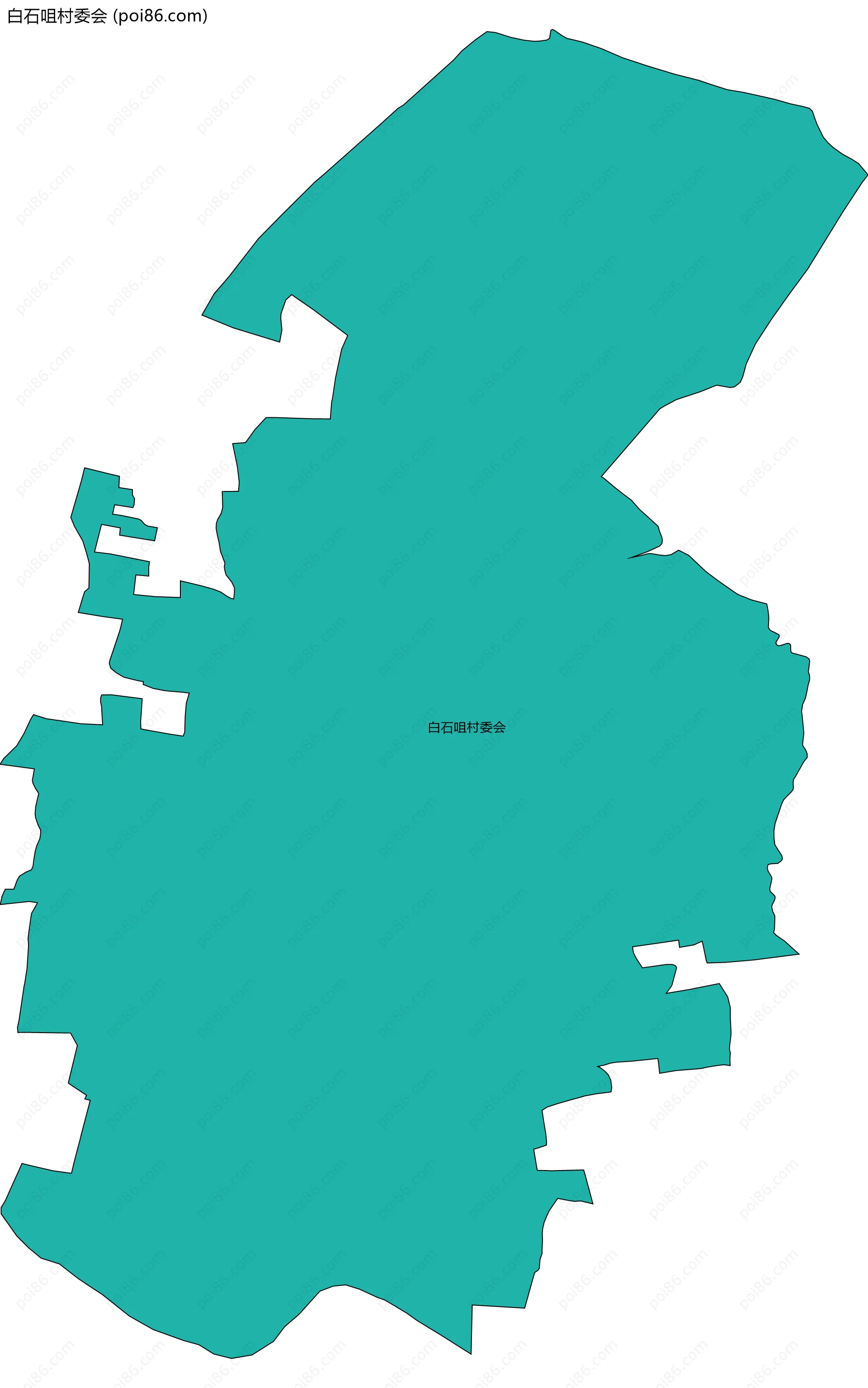 白石咀村委会边界地图
