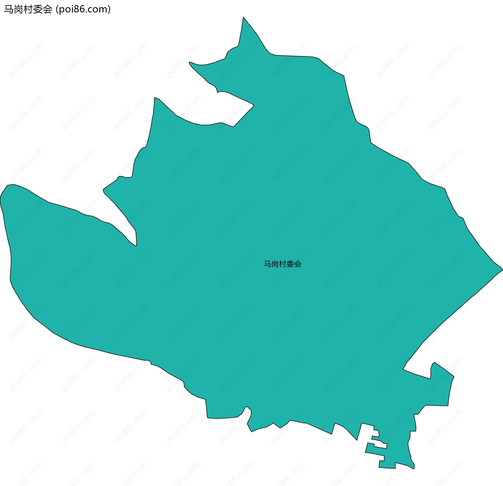 马岗村委会边界地图