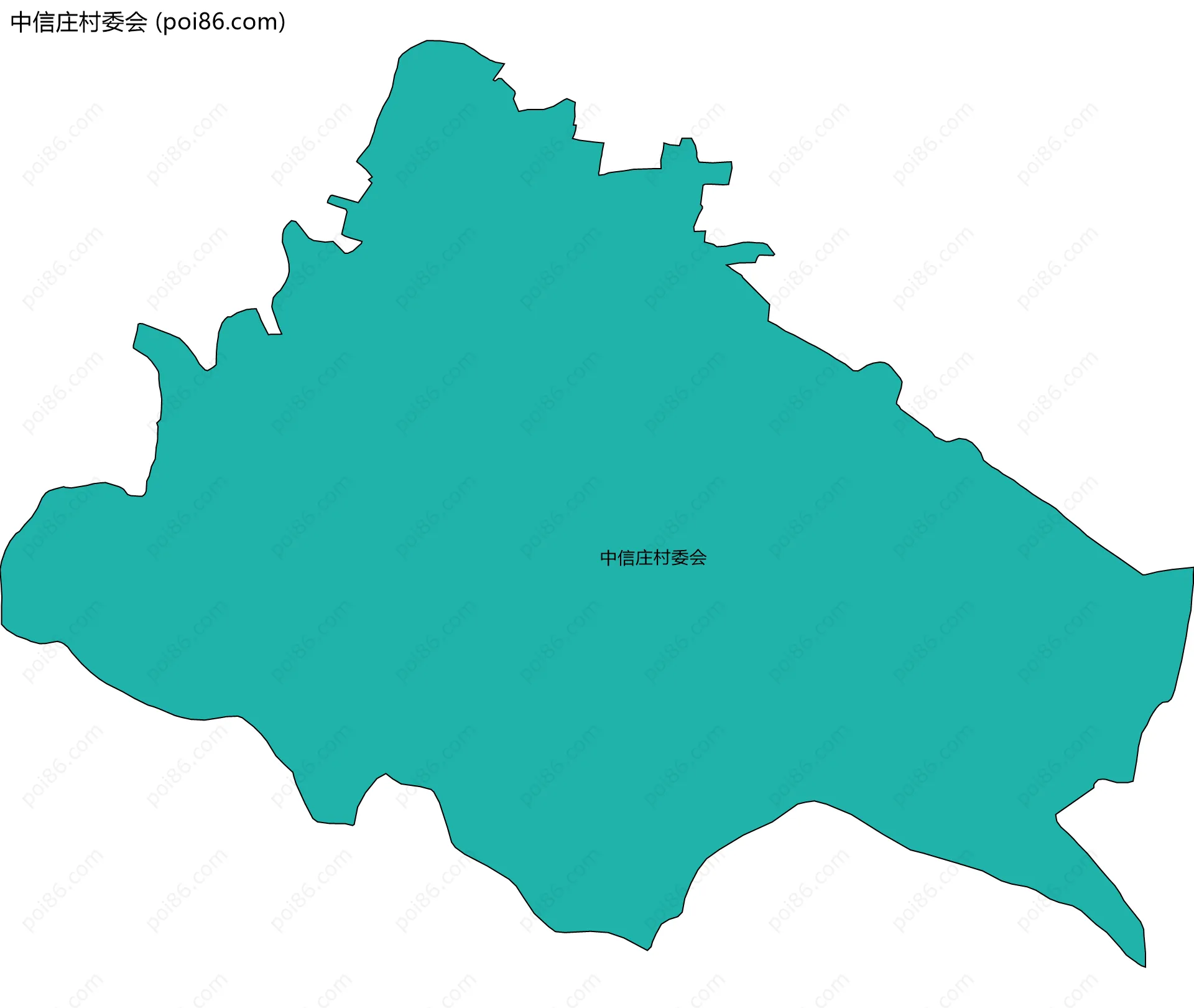 中信庄村委会边界地图