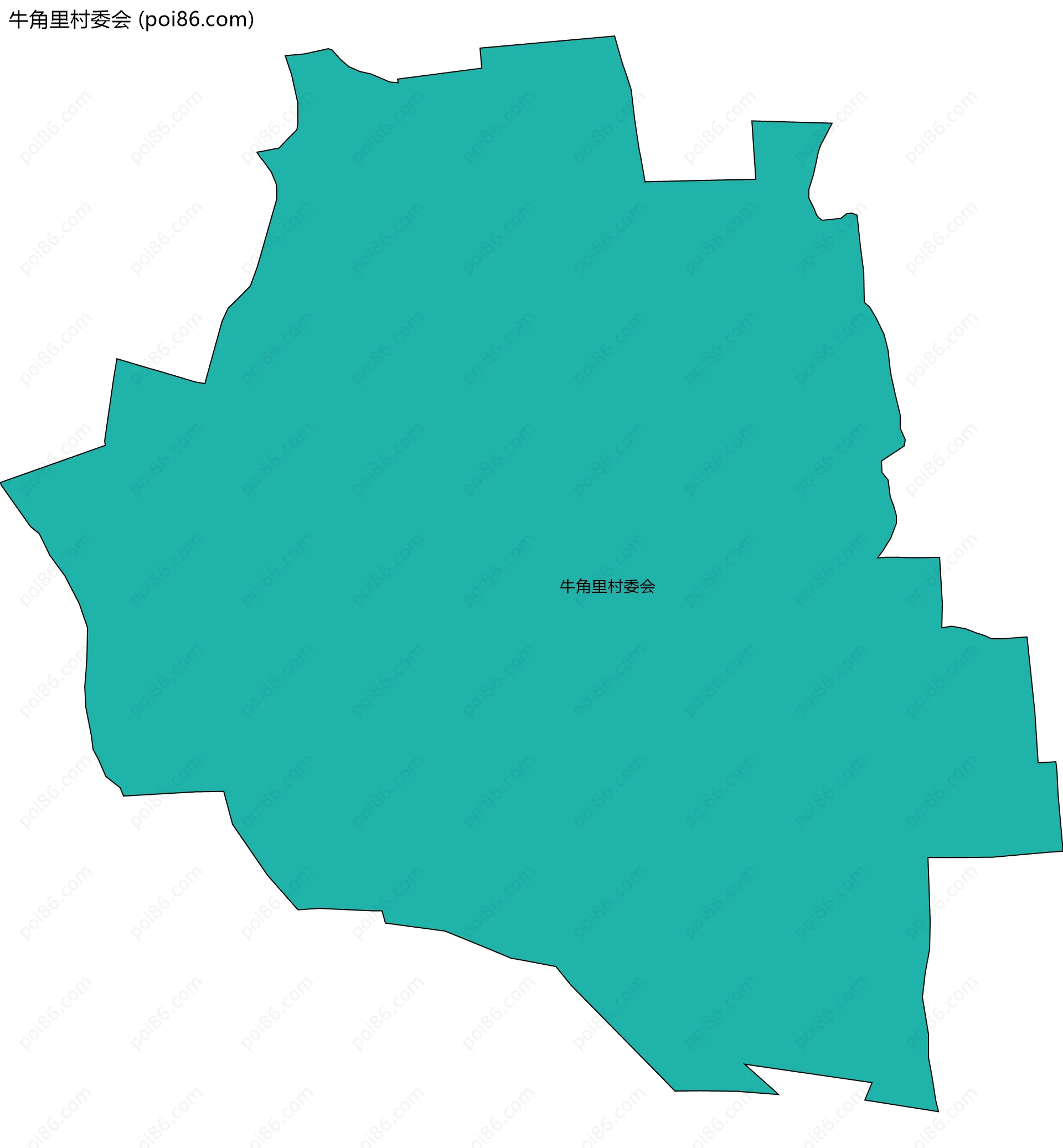 牛角里村委会边界地图
