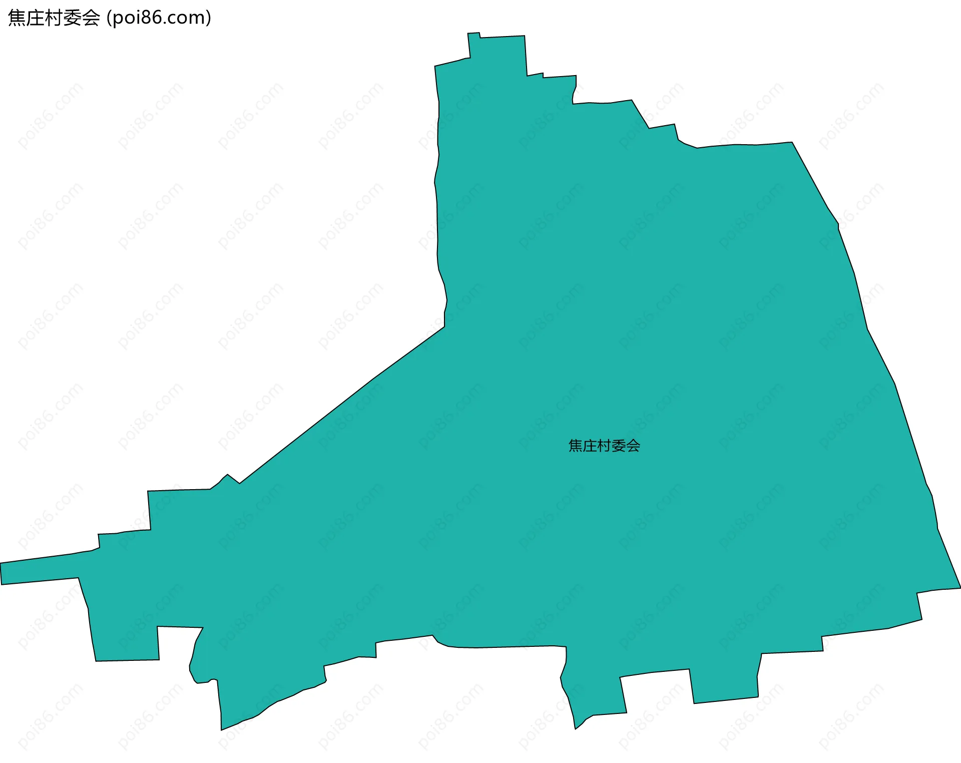 焦庄村委会边界地图
