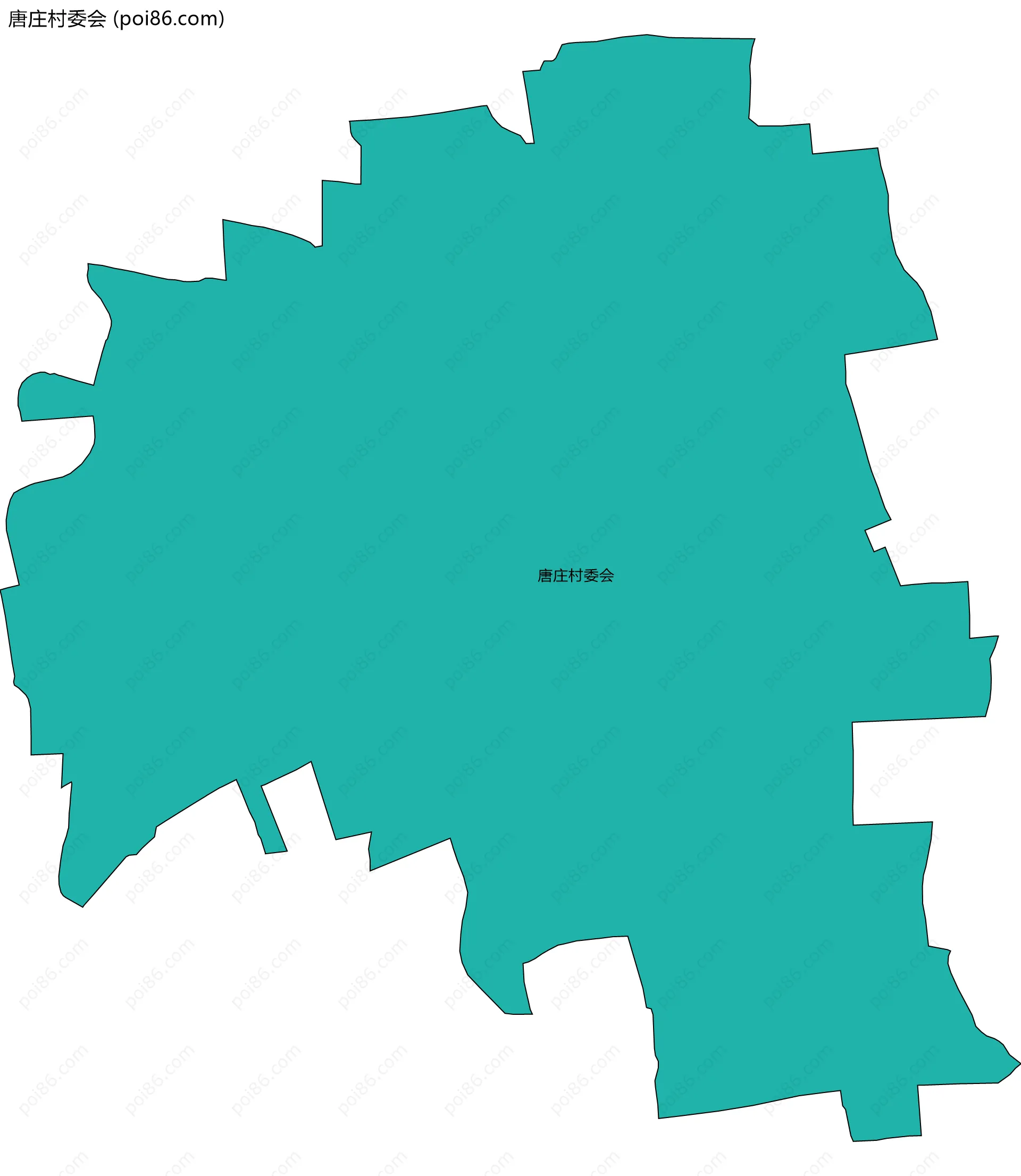 唐庄村委会边界地图
